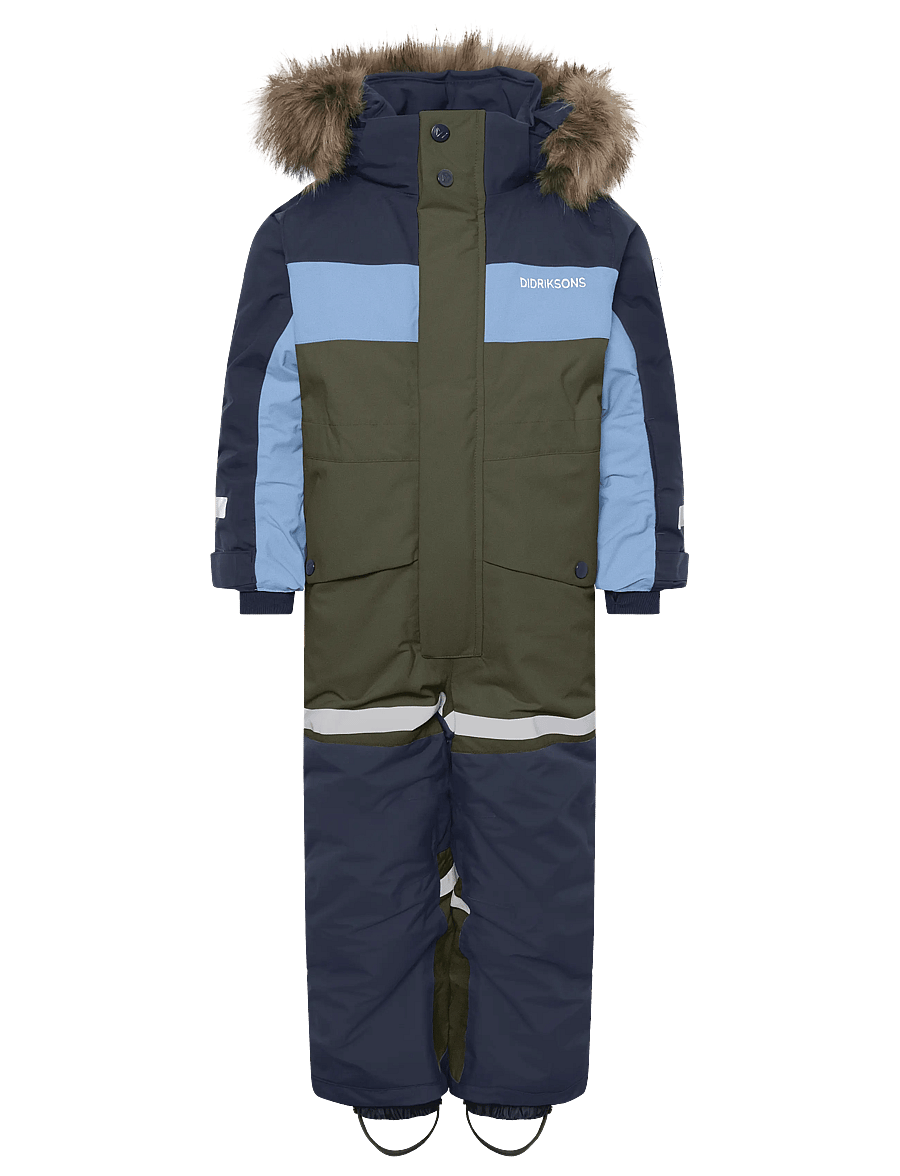 Didriksons - Bjärven Kids' Coverall - outerwear - deep green - 1