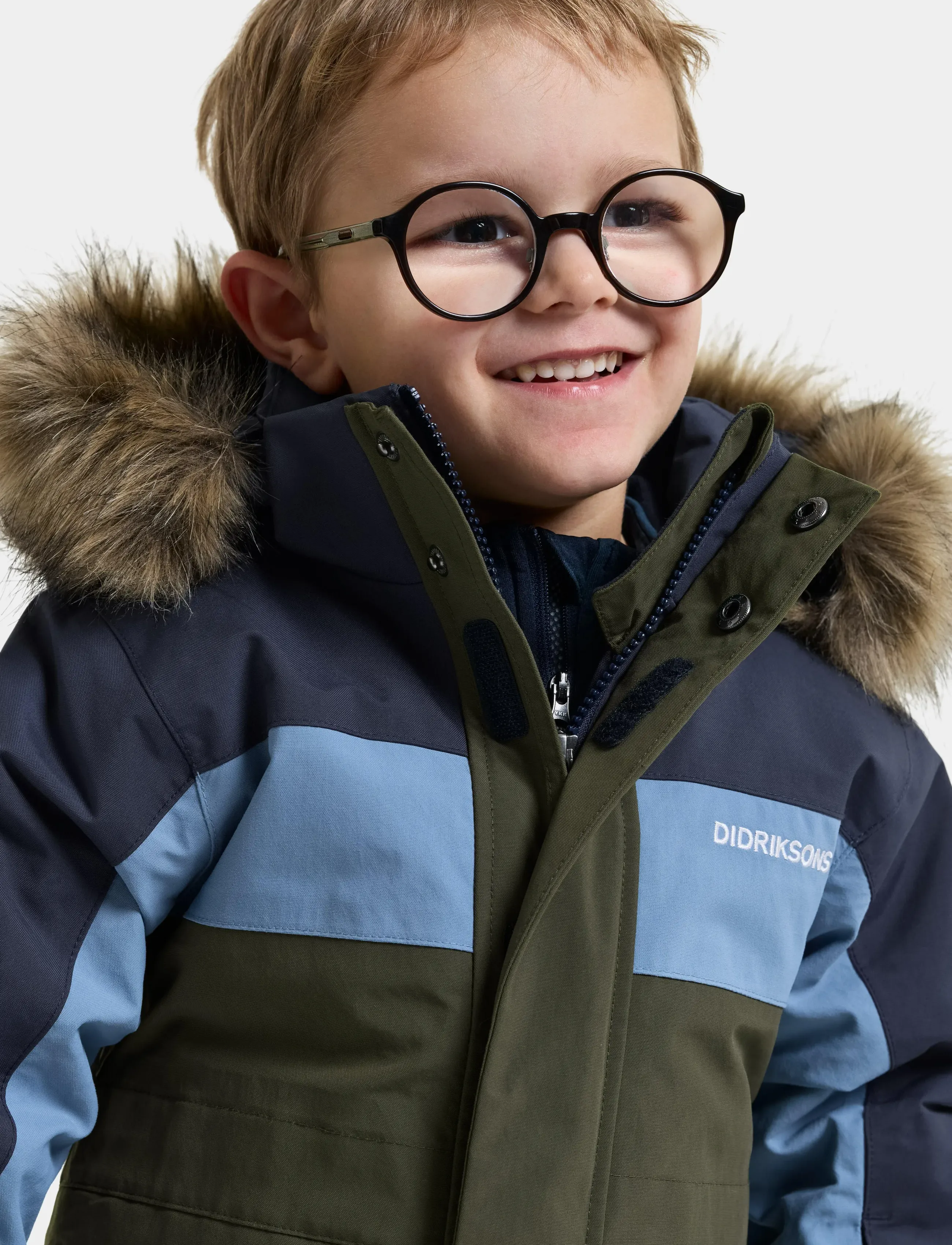 Didriksons Bjärven Kids' Coverall - Didriksons - DEEP GREEN / khaki/green
