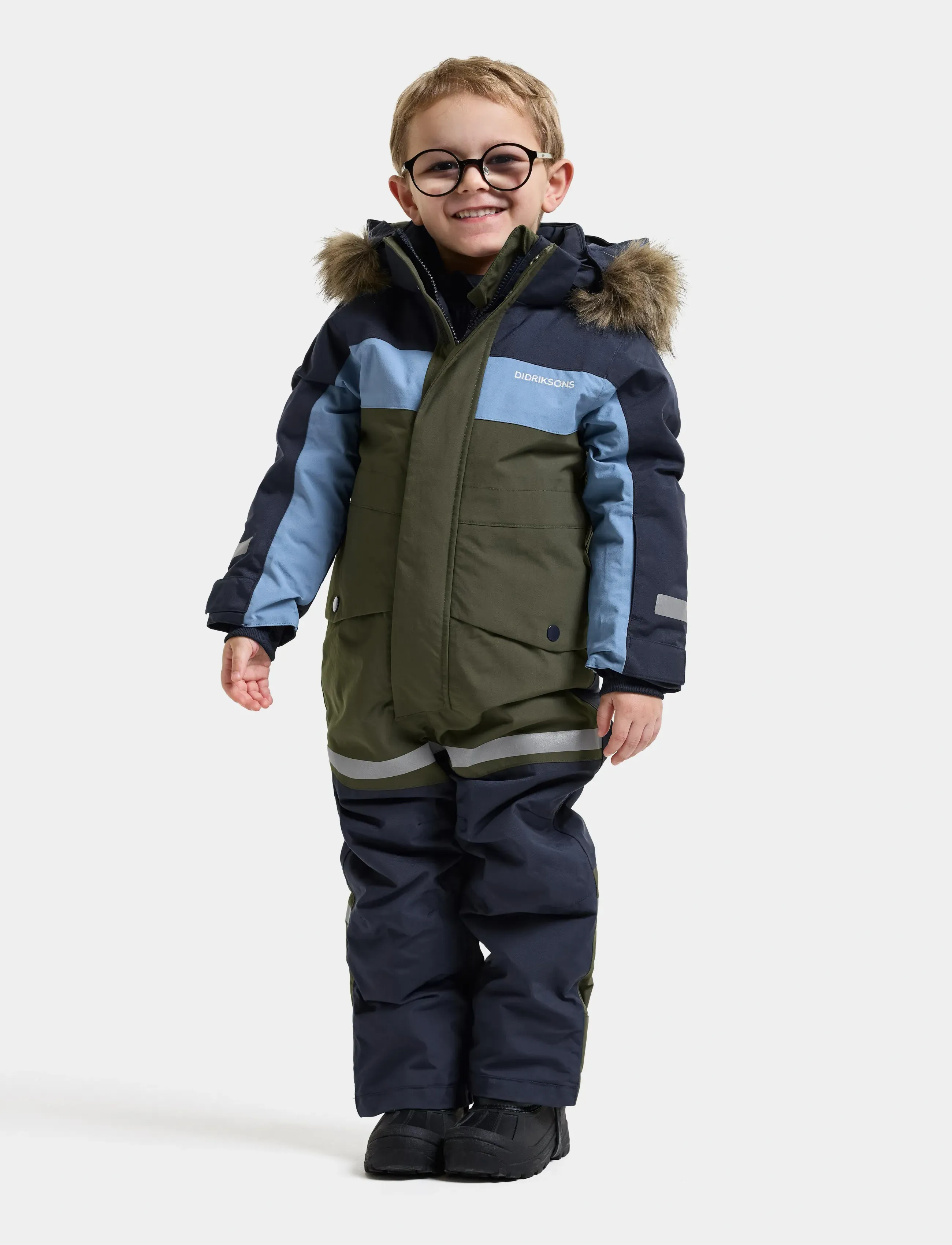 Didriksons - Bjärven Kids' Coverall - outerwear - deep green - 3