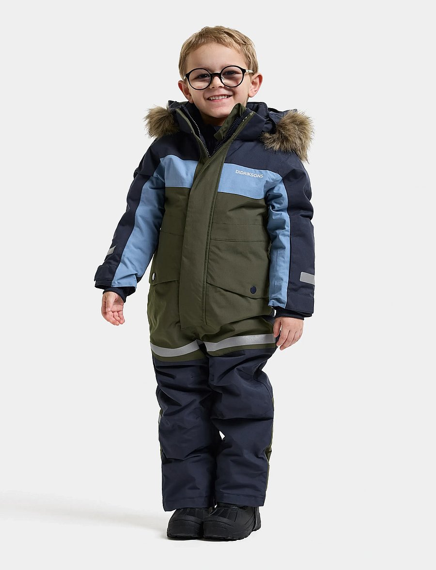 Didriksons - Bjärven Kids' Coverall - outerwear - deep green - 3