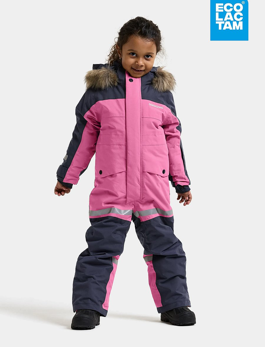 Didriksons - Bjärven Kids' Coverall - outerwear - heather pink - 0