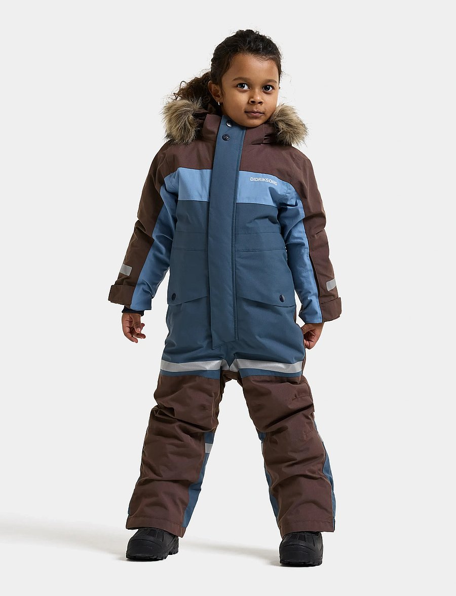 Didriksons - Bjärven Kids' Coverall - outerwear - mountain blue - 0