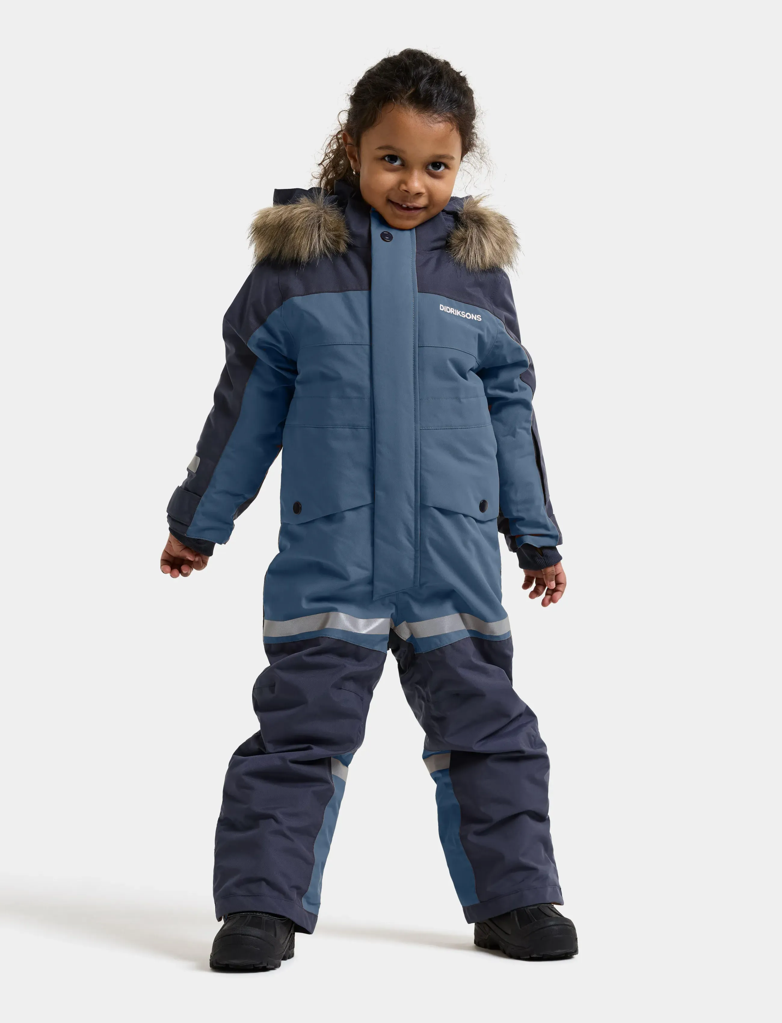 Didriksons - Bjärven Kids' Coverall - outdoor - navy - 0