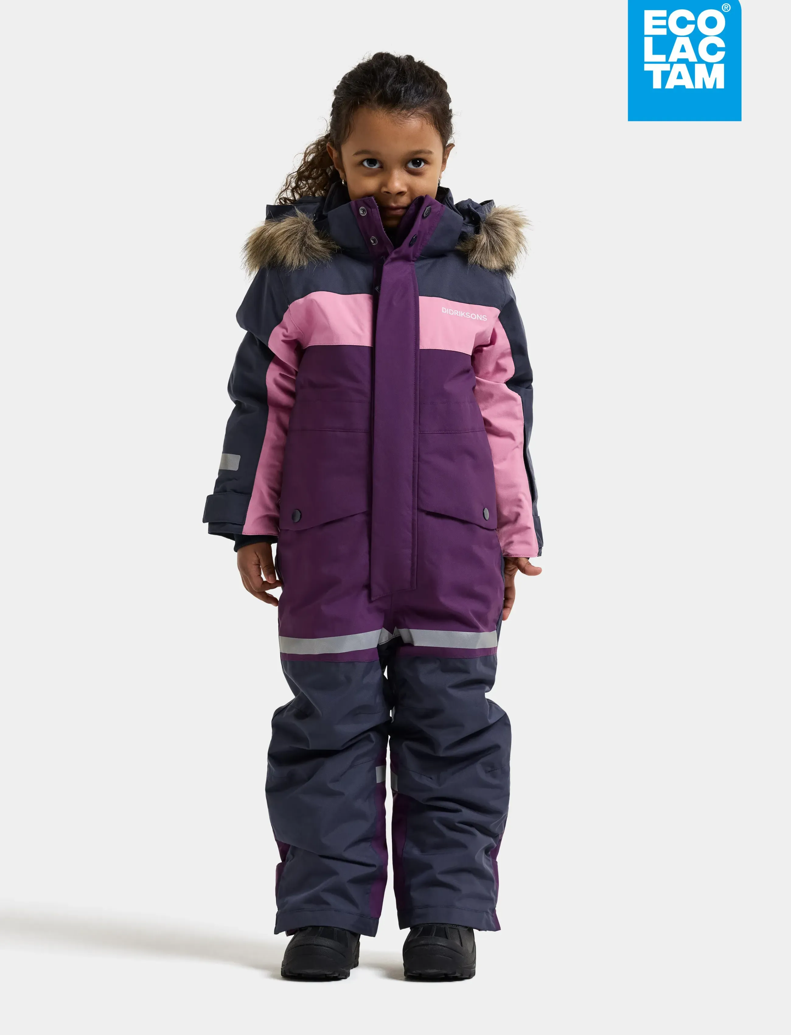 Didriksons - Bjärven Kids' Coverall - virsdrēbes - northen purple - 0