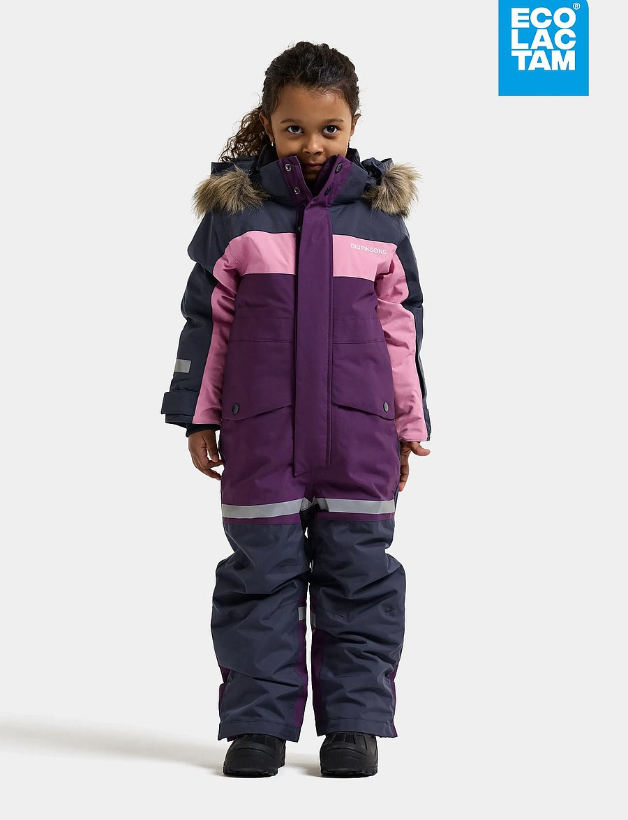 Didriksons - Bjärven Kids' Coverall - virsdrēbes - northen purple - 0