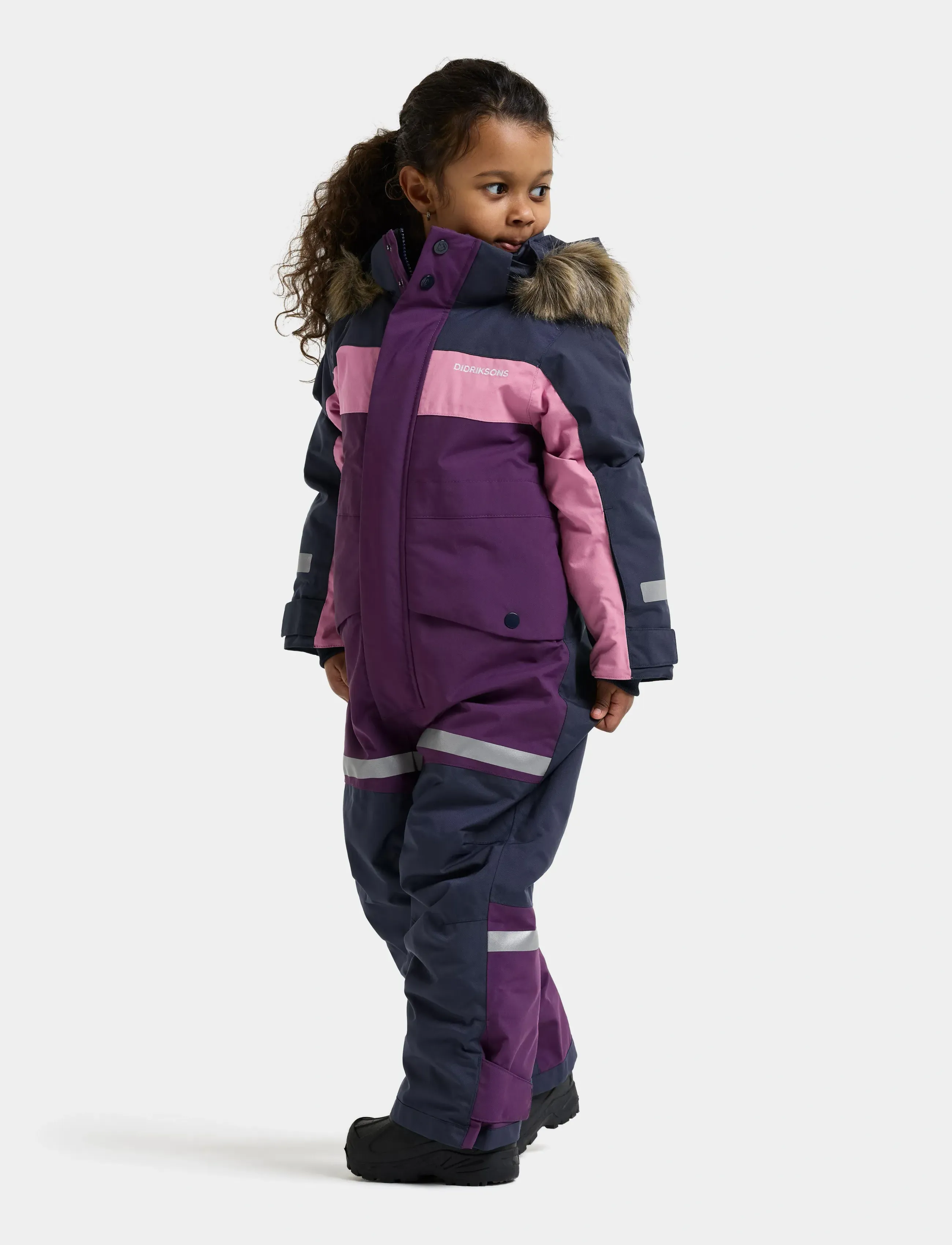 Didriksons - Bjärven Kids' Coverall - virsdrēbes - northen purple - 5