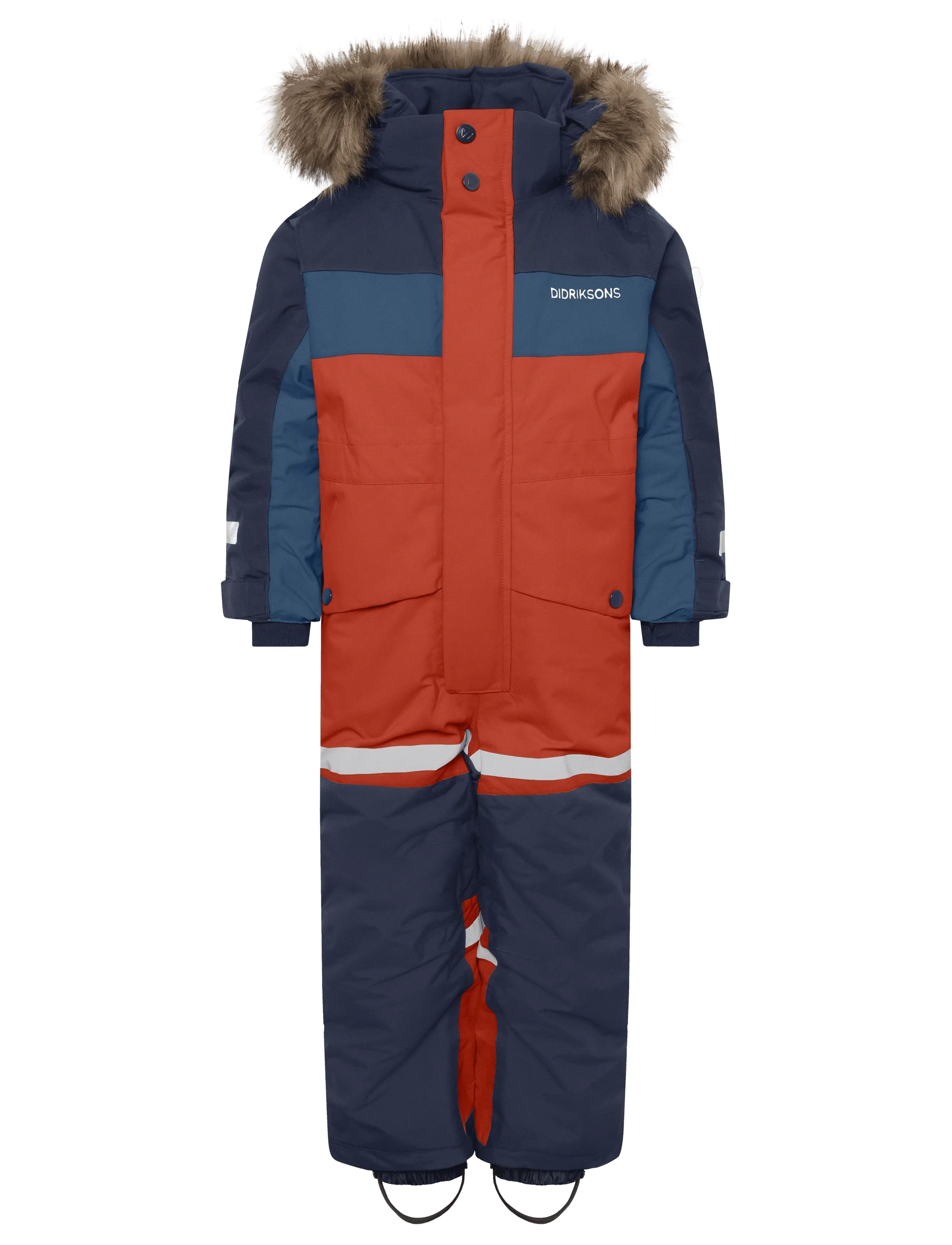 Didriksons Bjärven Kids' Coverall - Kombinezoni - RUST / orange