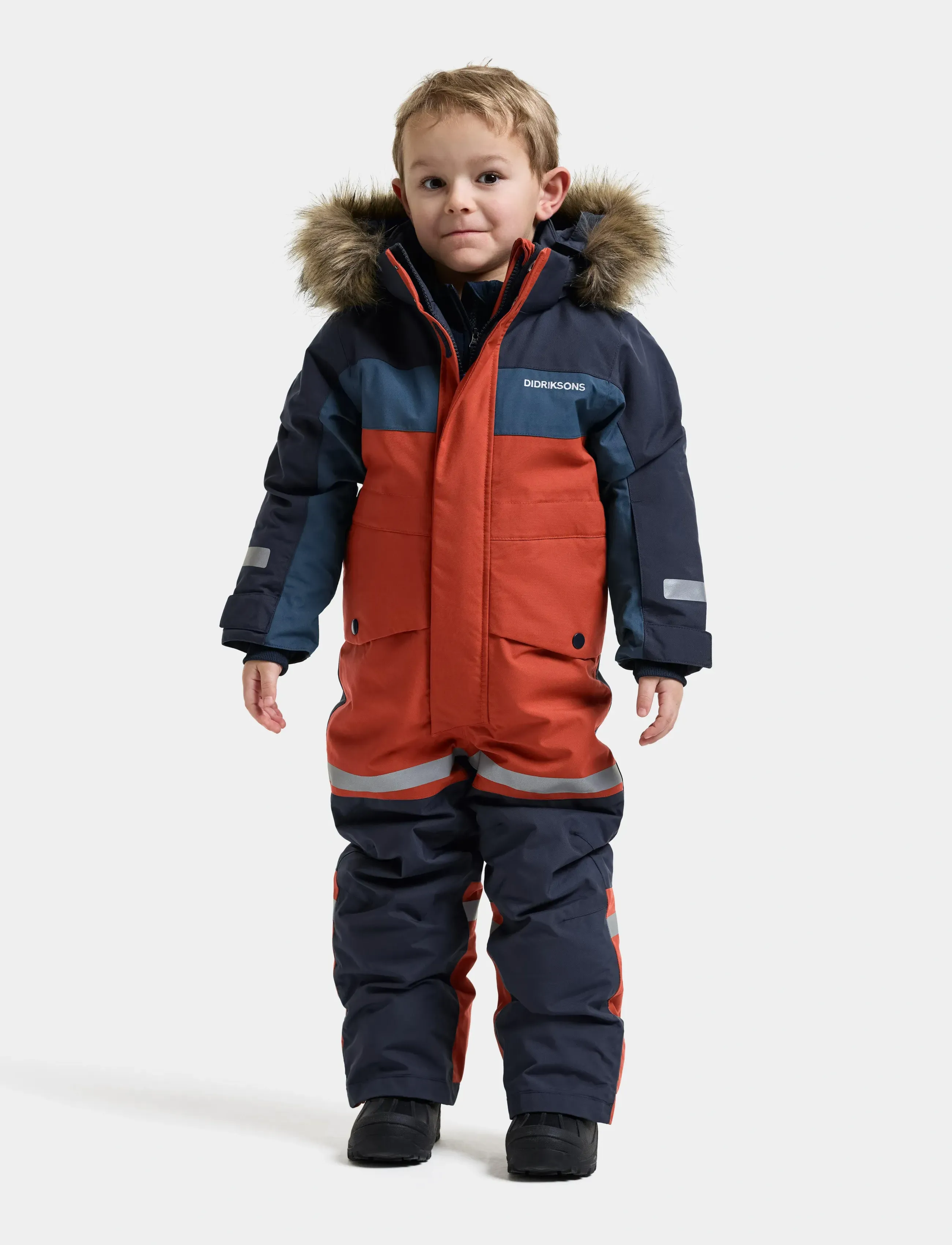 Didriksons - Bjärven Kids' Coverall - overtøj - rust - 0