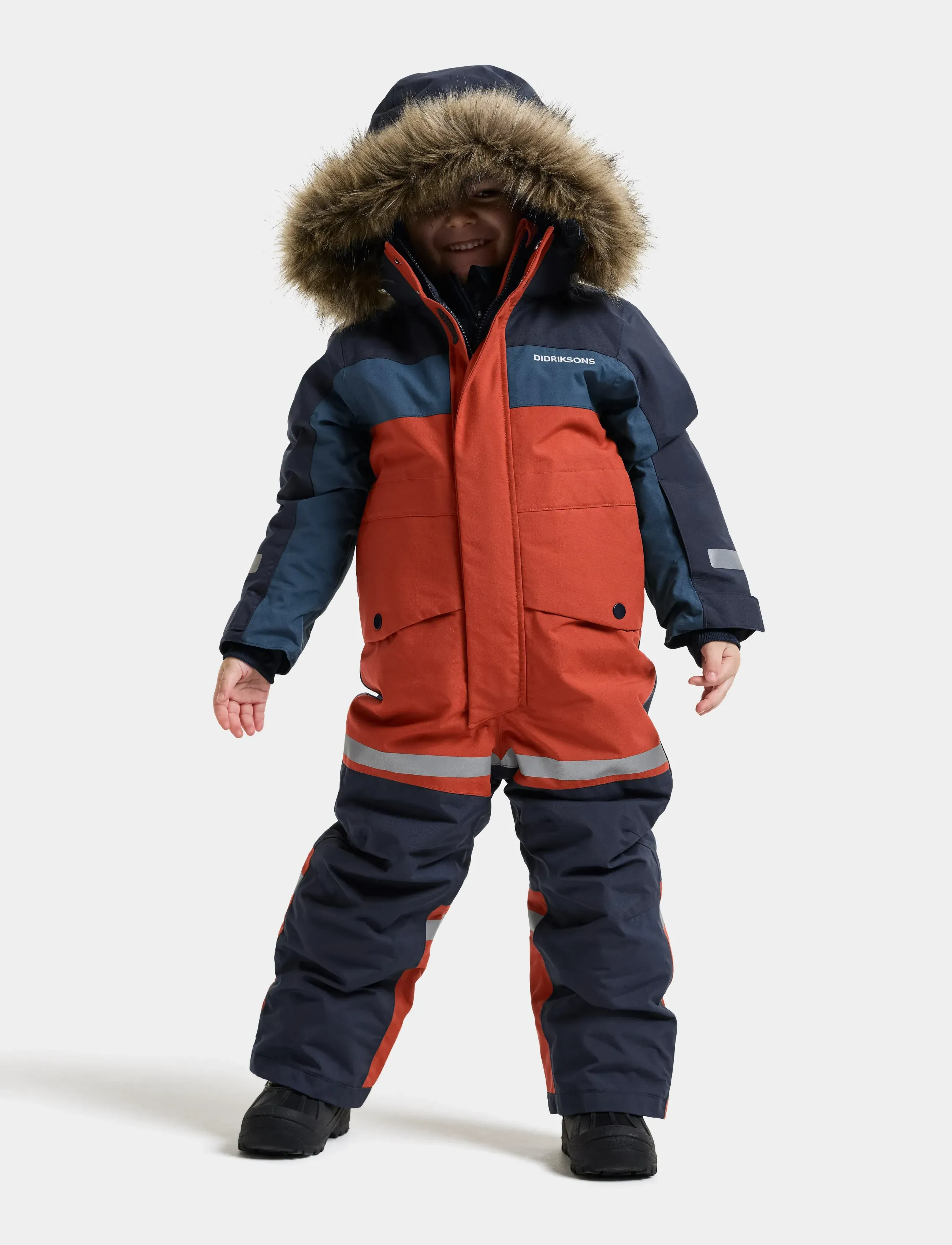 Didriksons - Bjärven Kids' Coverall - overtøj - rust - 3