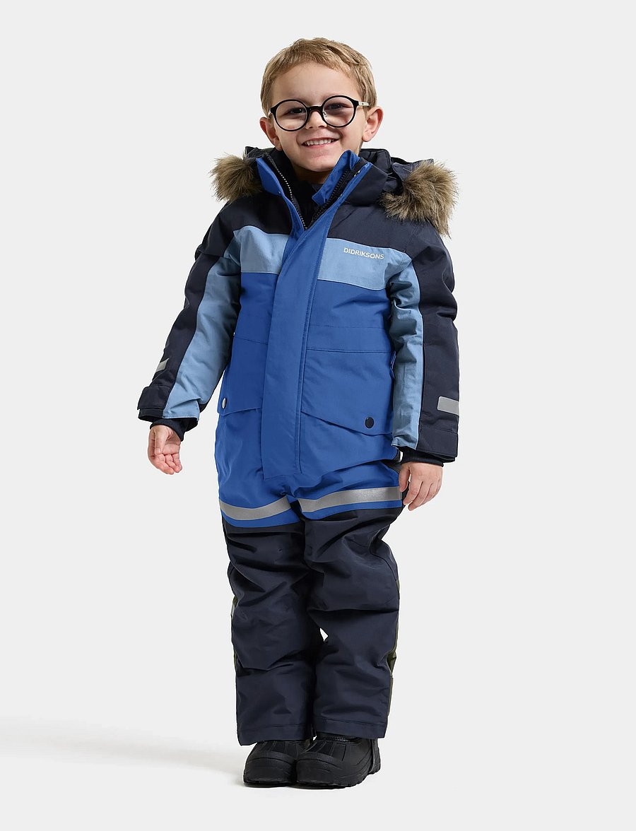 Didriksons - Bjärven Kids' Coverall - outerwear - ultramarine - 0