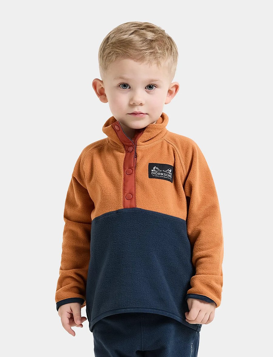 Didriksons - Monte Kids' Half Button - paksud joped - almond tree - 0