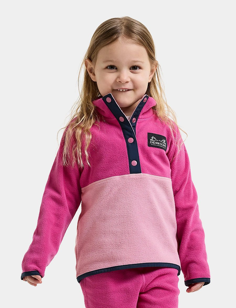 Didriksons - Monte Kids' Half Button - paksud joped - cactus pink - 0