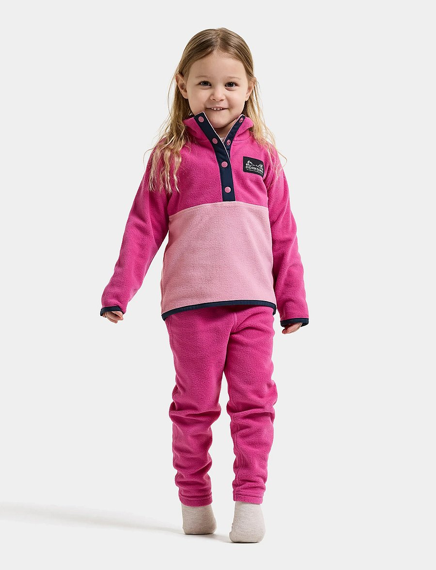 Didriksons - Monte Kids' Half Button - paksud joped - cactus pink - 3