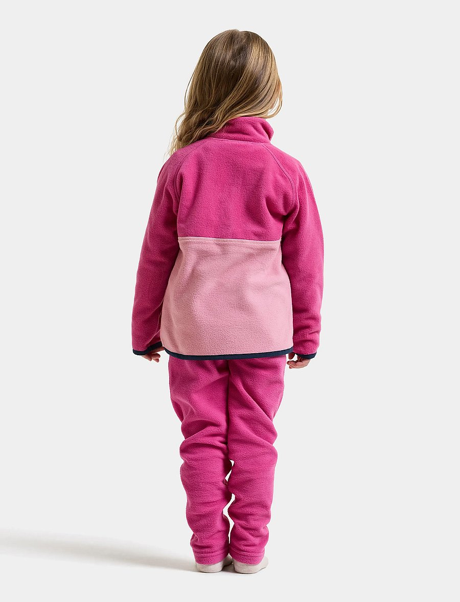 Didriksons - Monte Kids' Half Button - paksud joped - cactus pink - 4