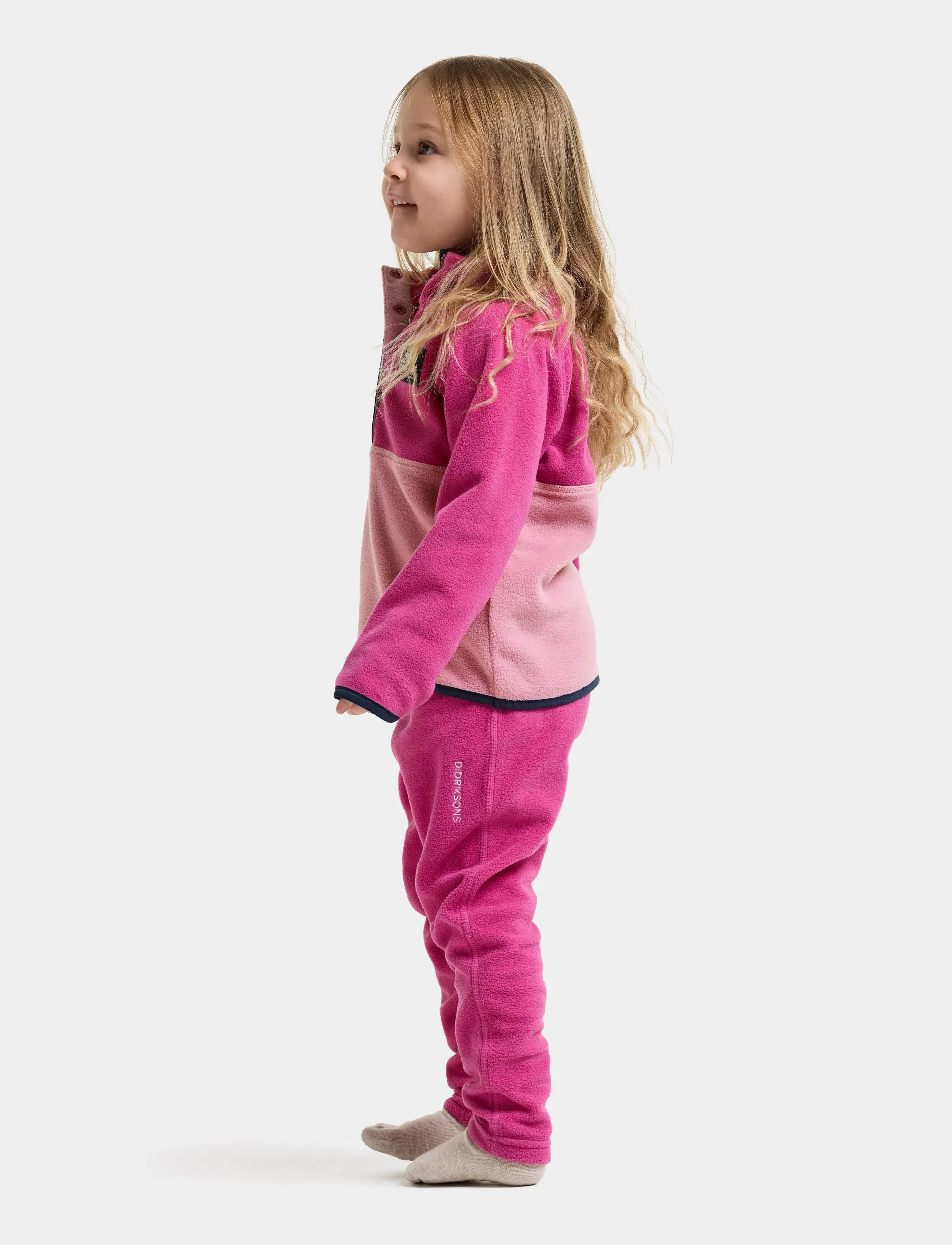 Didriksons - Monte Kids' Half Button - paksud joped - cactus pink - 5