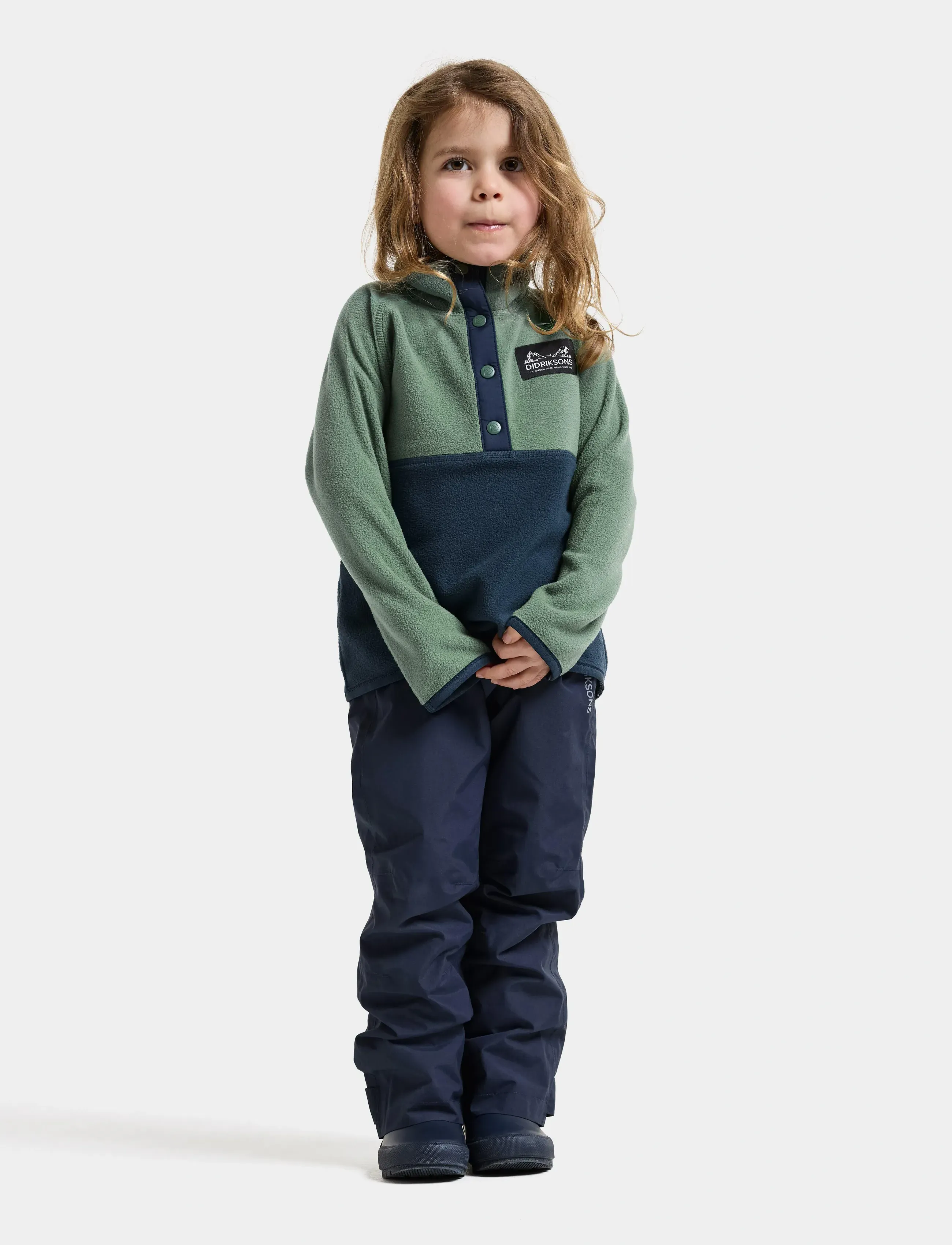 Didriksons - Monte Kids' Half Button - isolerade jackor - dark moss - 3