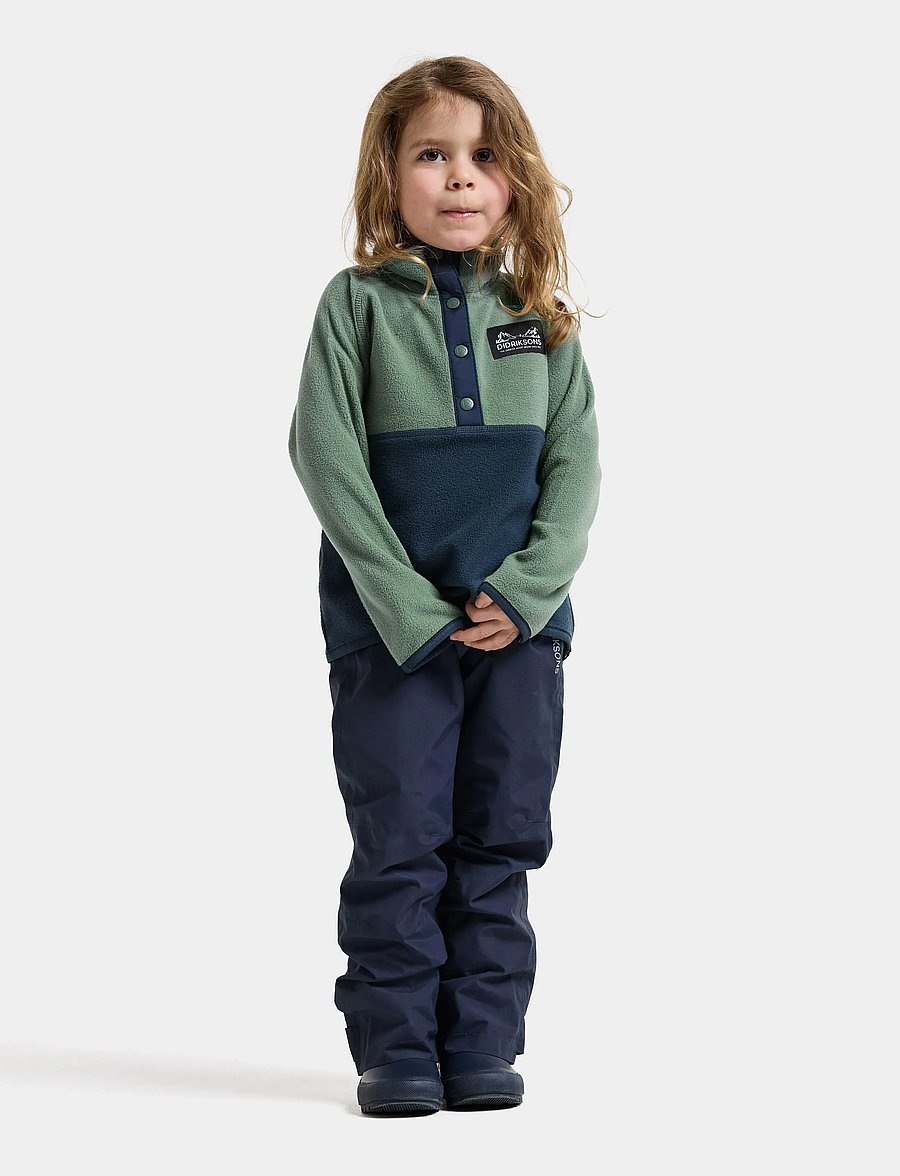 Didriksons - Monte Kids' Half Button - isolerade jackor - dark moss - 3