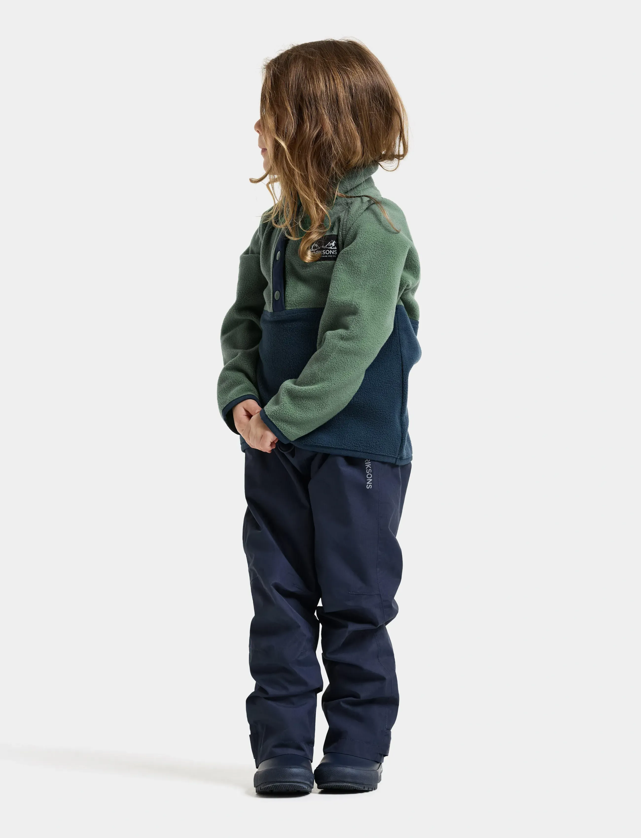 Didriksons - Monte Kids' Half Button - isolerade jackor - dark moss - 5