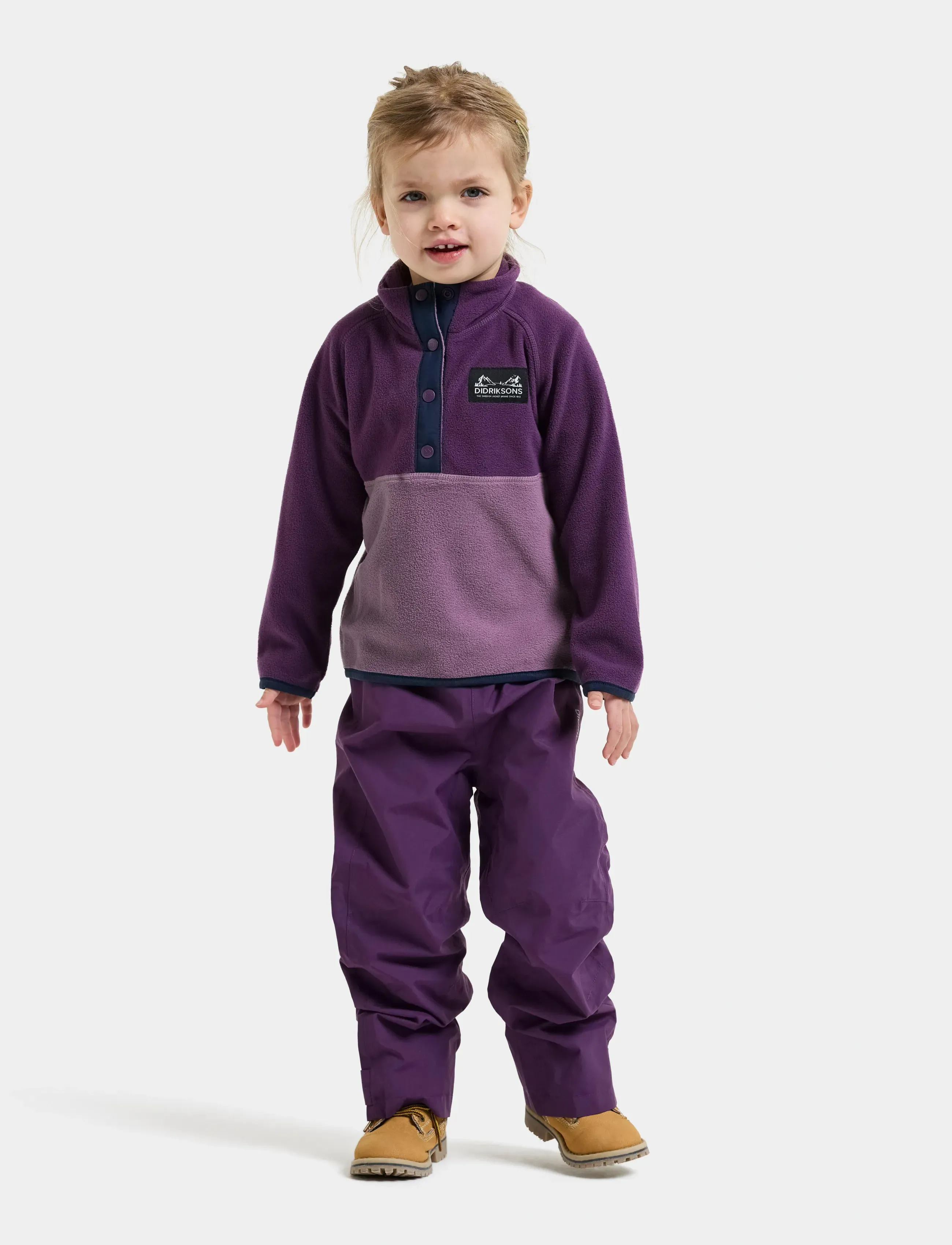 Didriksons - Monte Kids' Half Button - paksud joped - northen purple - 3