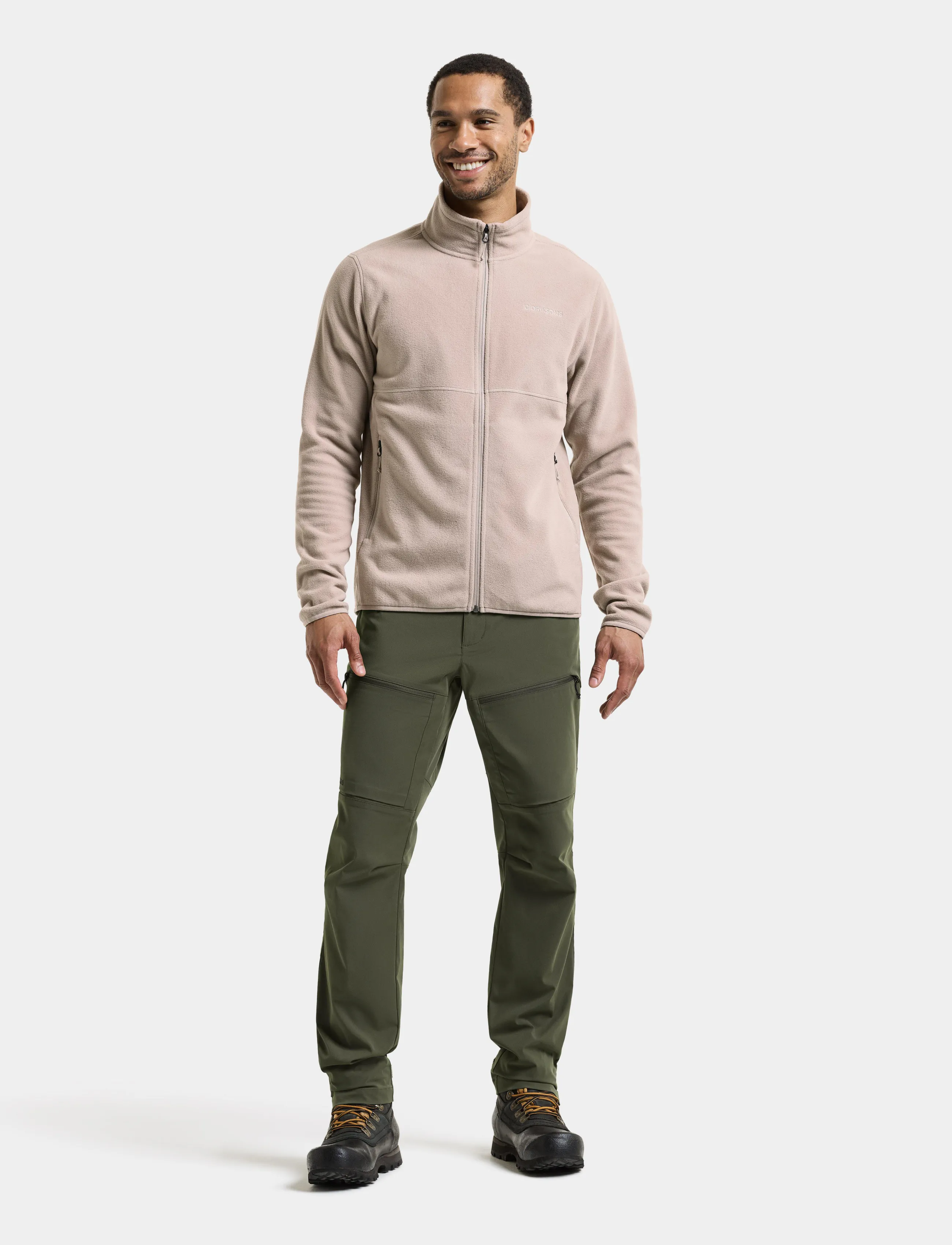 Didriksons - Vito Full-Zip - fleece og mellemlag - beach beige - 3