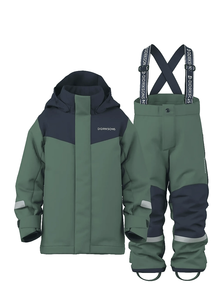 Didriksons - Skare Kids' Set - dark moss - 1