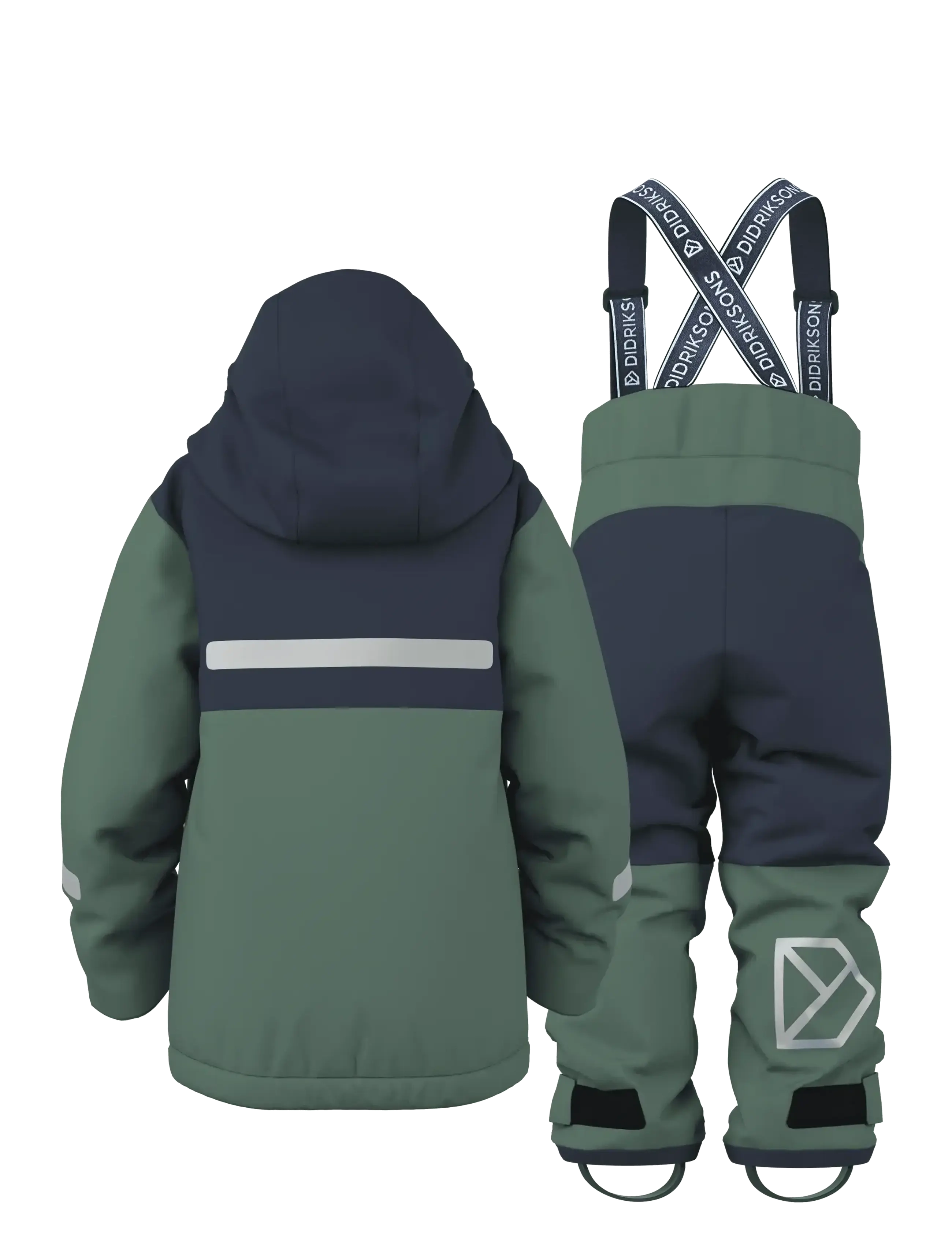 Didriksons - Skare Kids' Set - dark moss - 2