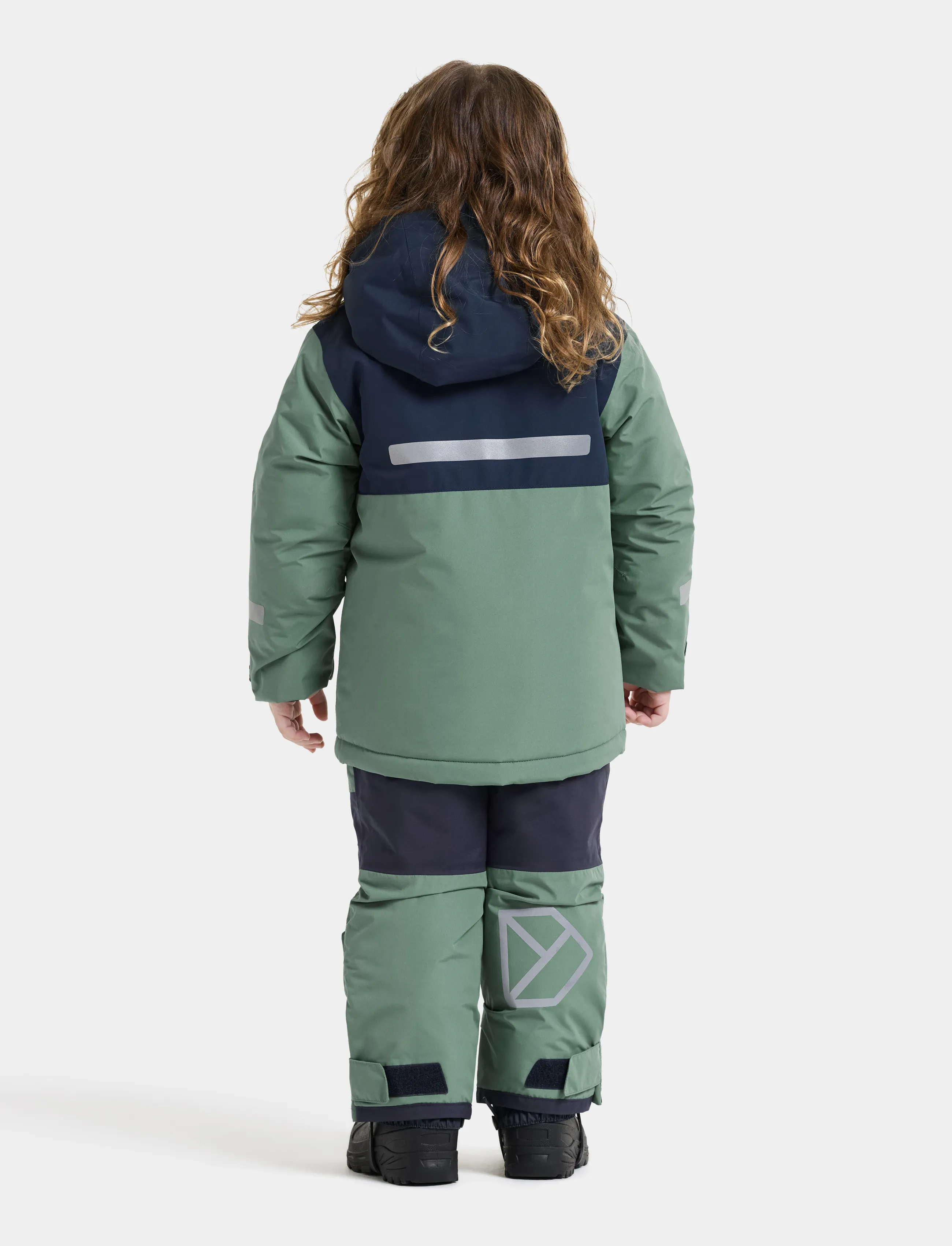 Didriksons Skare Kids' Set, Kinder, Kinder Outdoor Set, Khakigrün, Gr.140