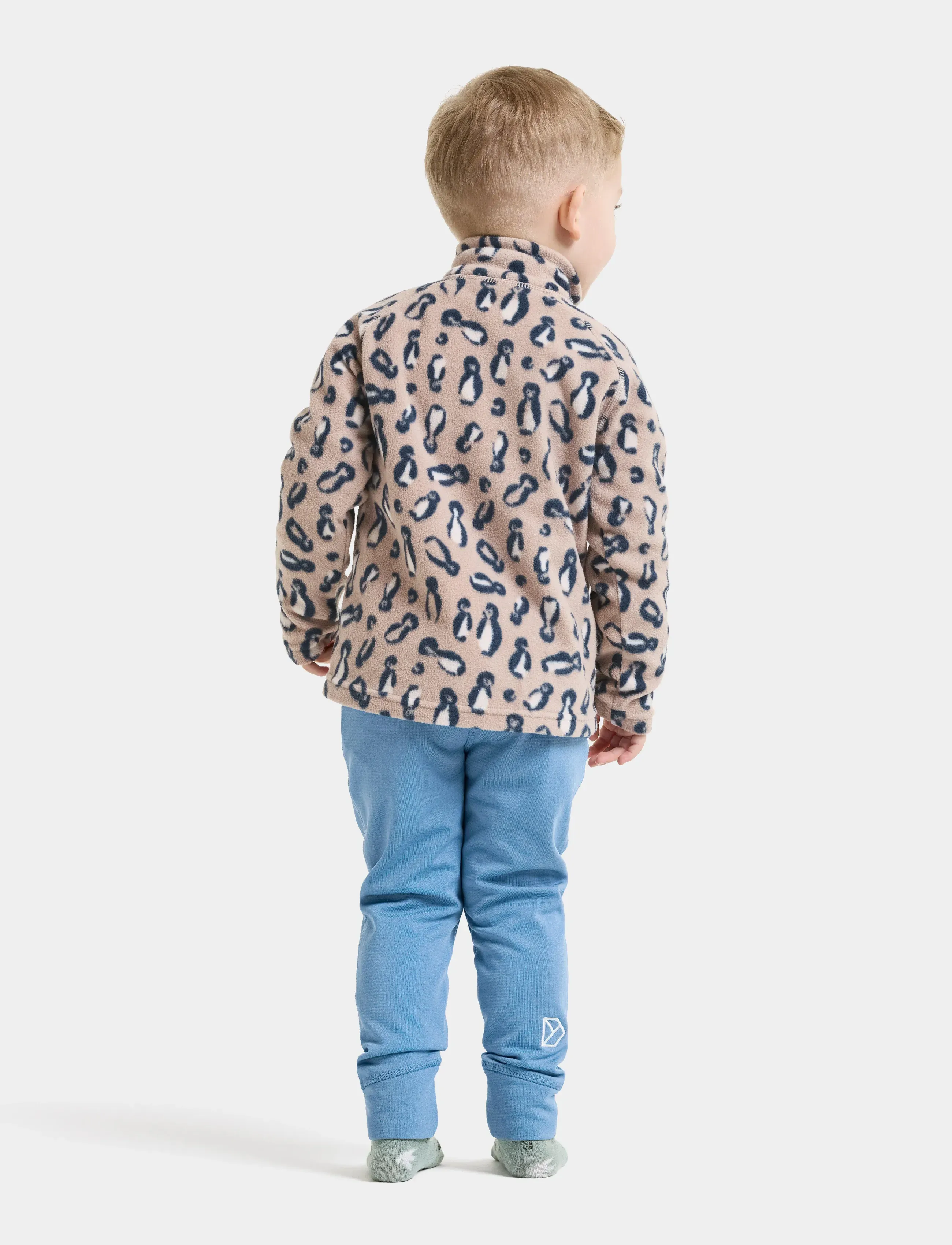 Didriksons - Monte Printed Kids' Full-Zip - paksud joped - penguino beige - 4