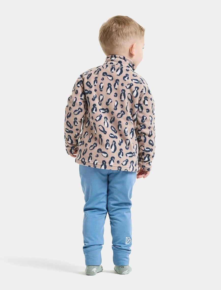 Didriksons - Monte Printed Kids' Full-Zip - paksud joped - penguino beige - 4