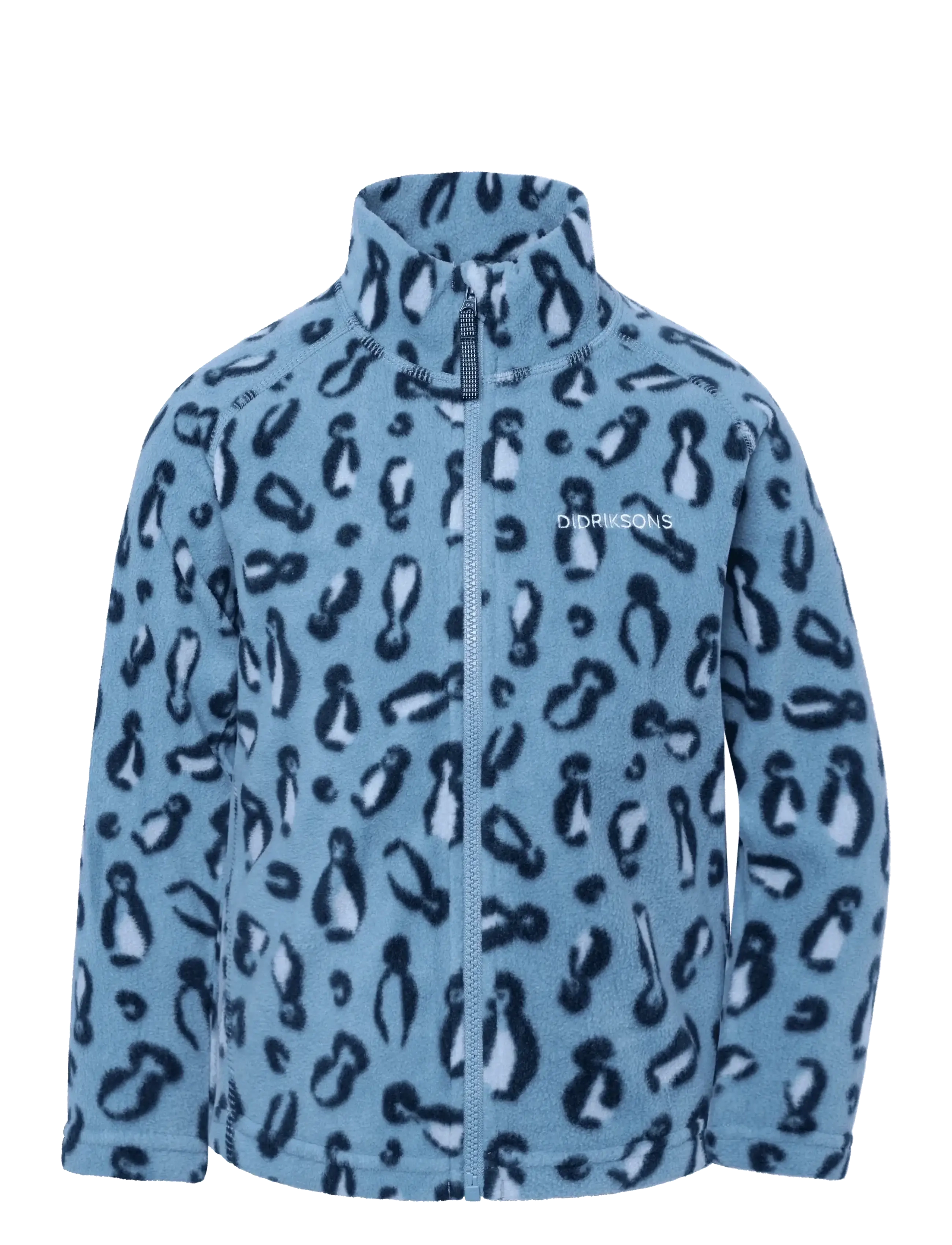 Didriksons Monte Printed Kids' Full-Zip - Wintersport - PENGUINO BLUE / blue