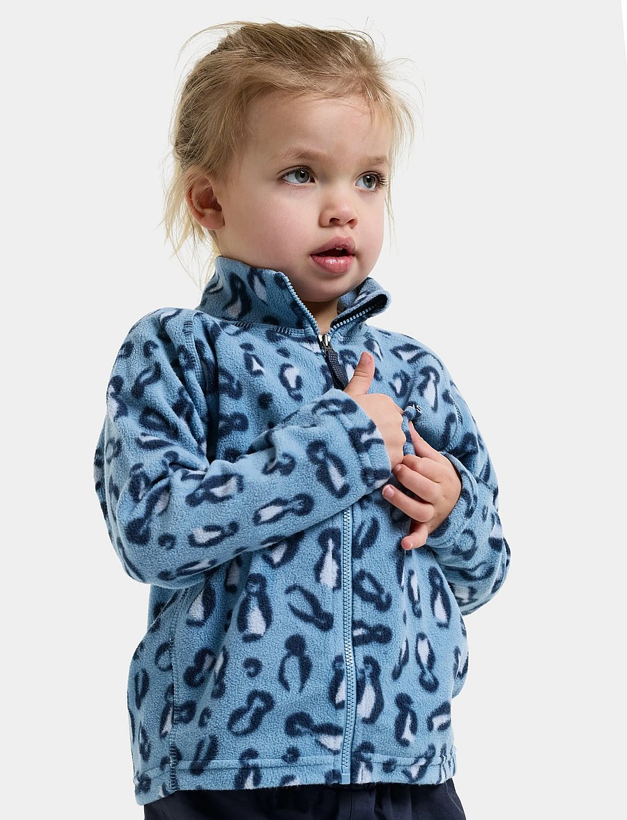 Didriksons - Monte Printed Kids' Full-Zip - isolierte jacken - penguino blue - 3