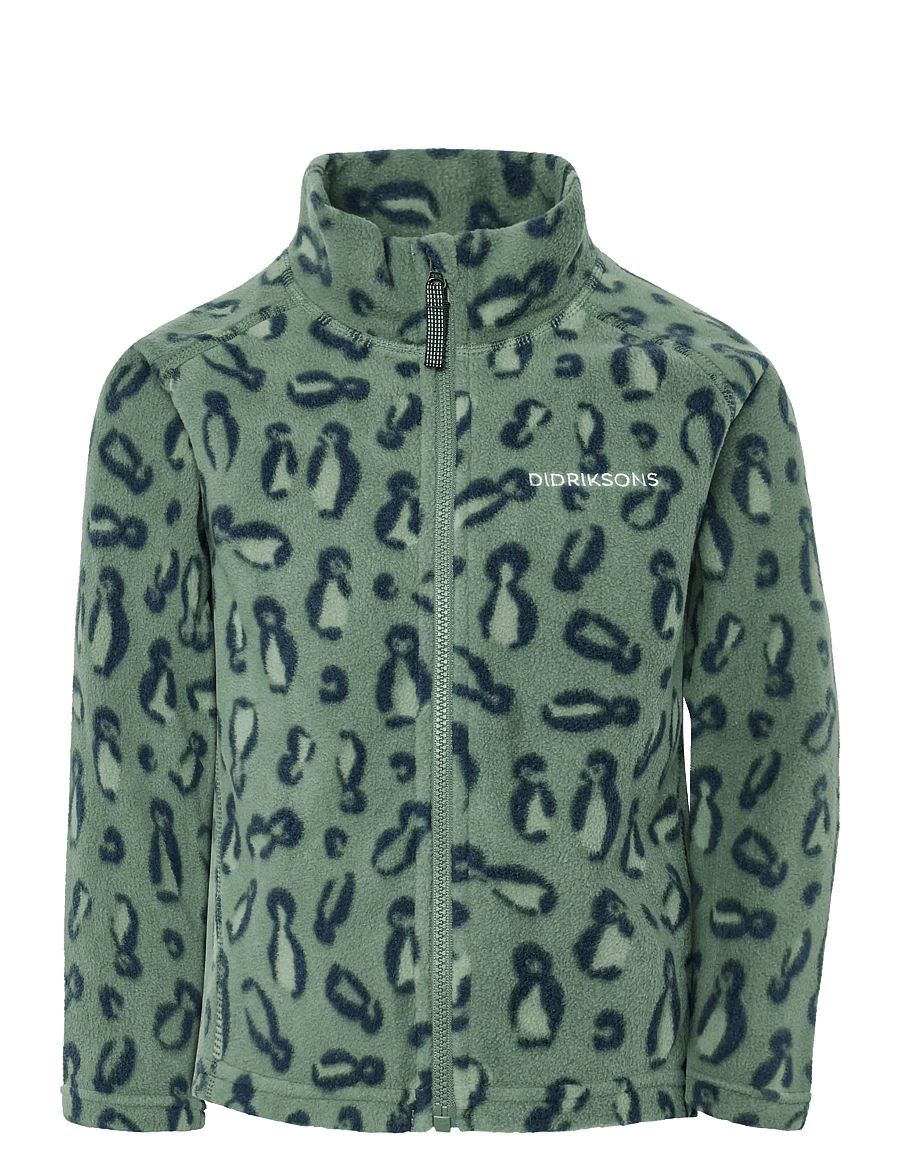 Didriksons - Monte Printed Kids' Full-Zip - paksud joped - penguino green - 1