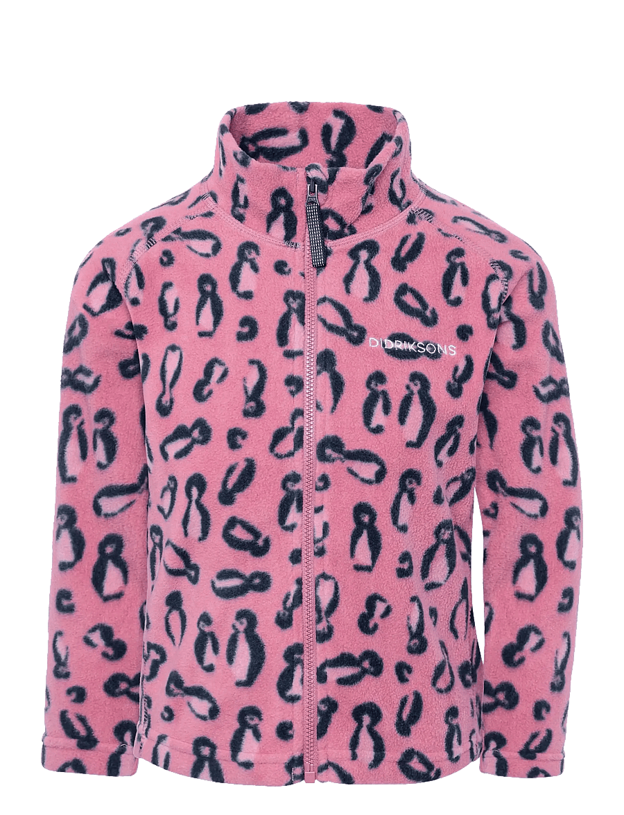 Didriksons - Monte Printed Kids' Full-Zip - paksud joped - penguino pink - 1