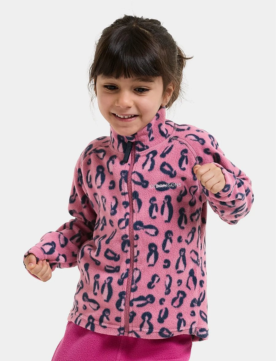 Didriksons - Monte Printed Kids' Full-Zip - paksud joped - penguino pink - 3