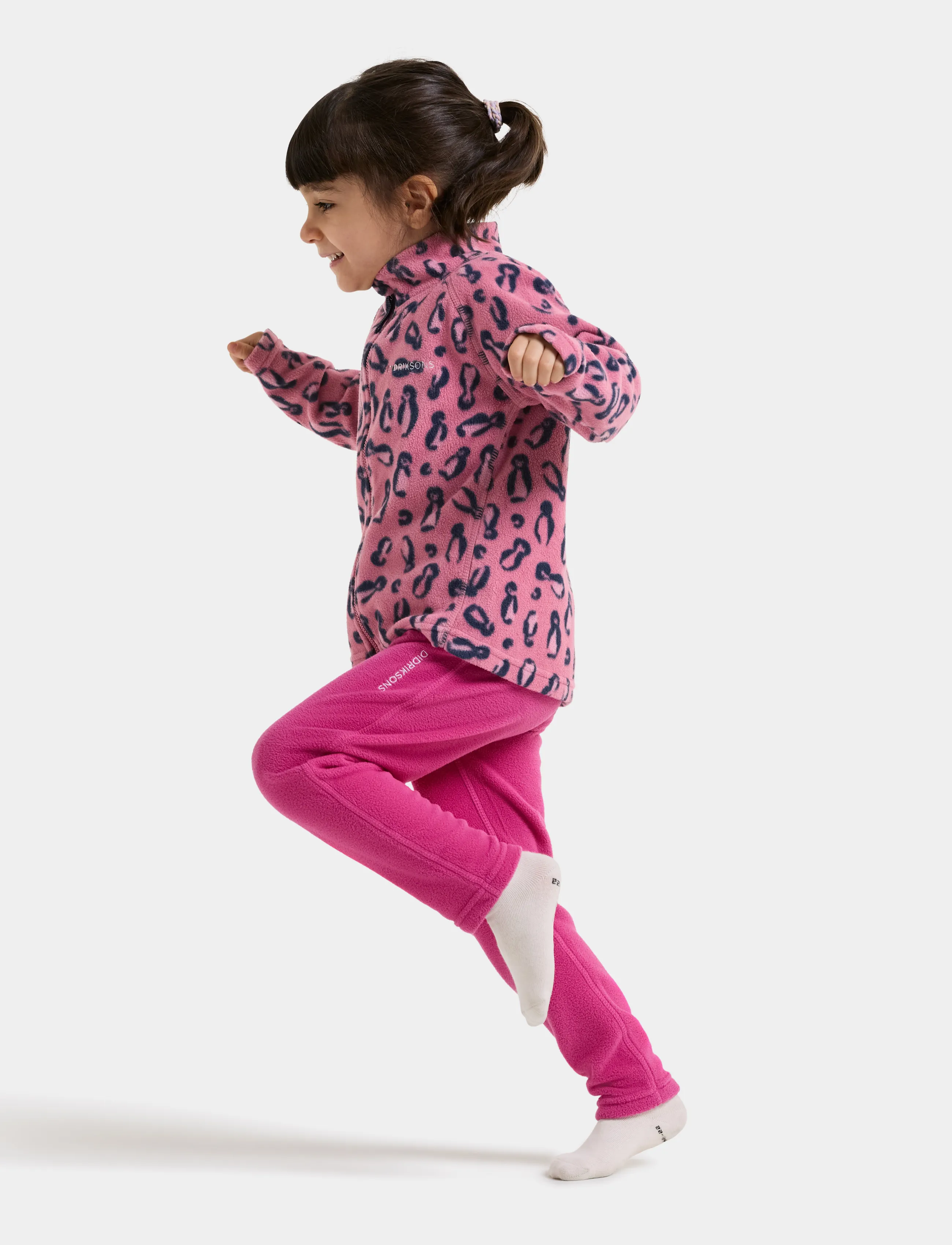 Didriksons - Monte Printed Kids' Full-Zip - isolierte jacken - penguino pink - 3