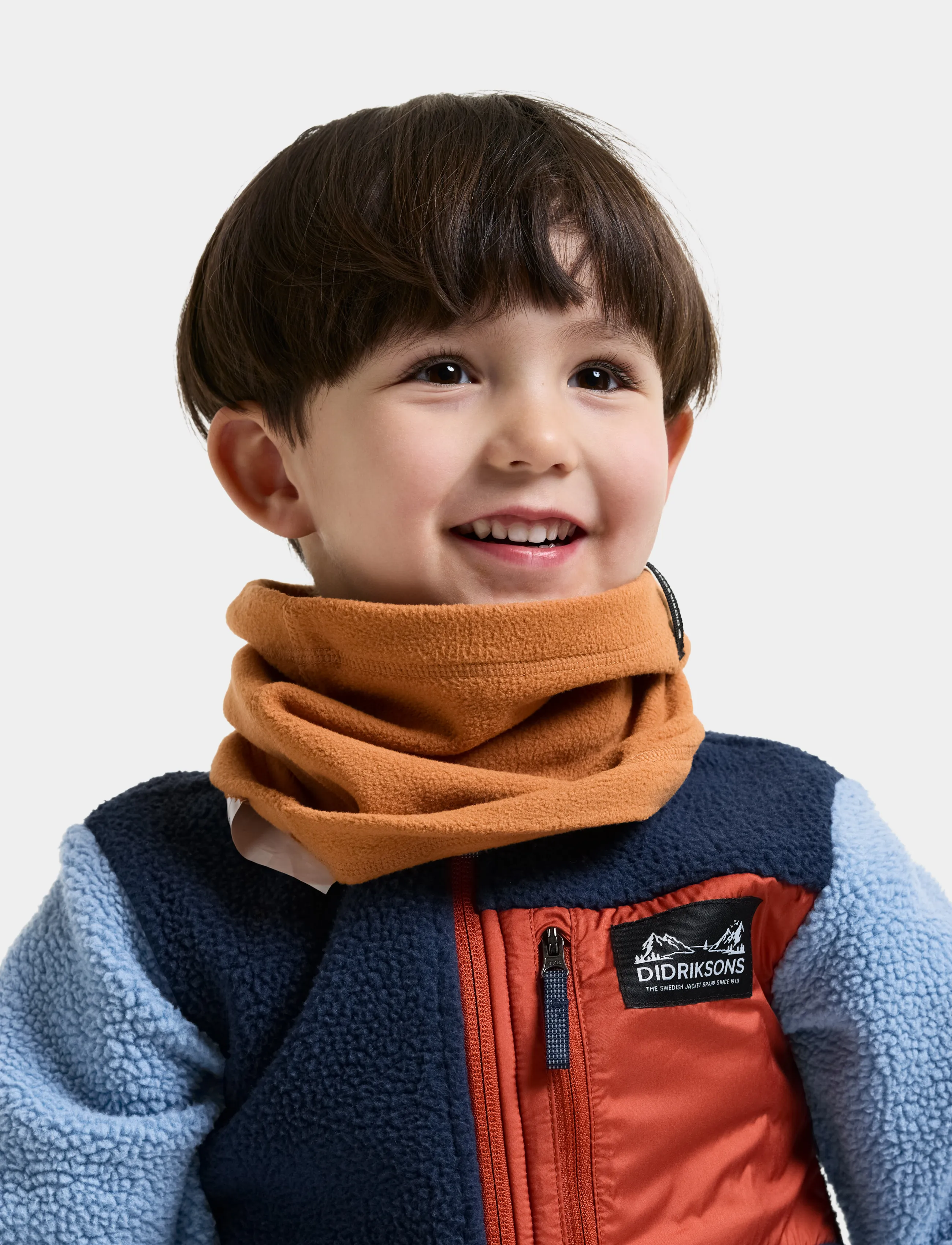 Didriksons Monte Kids' Neckwarmer, One Size, Scarves & Neckwarmers, Braun - Tube Scarves, Kinder