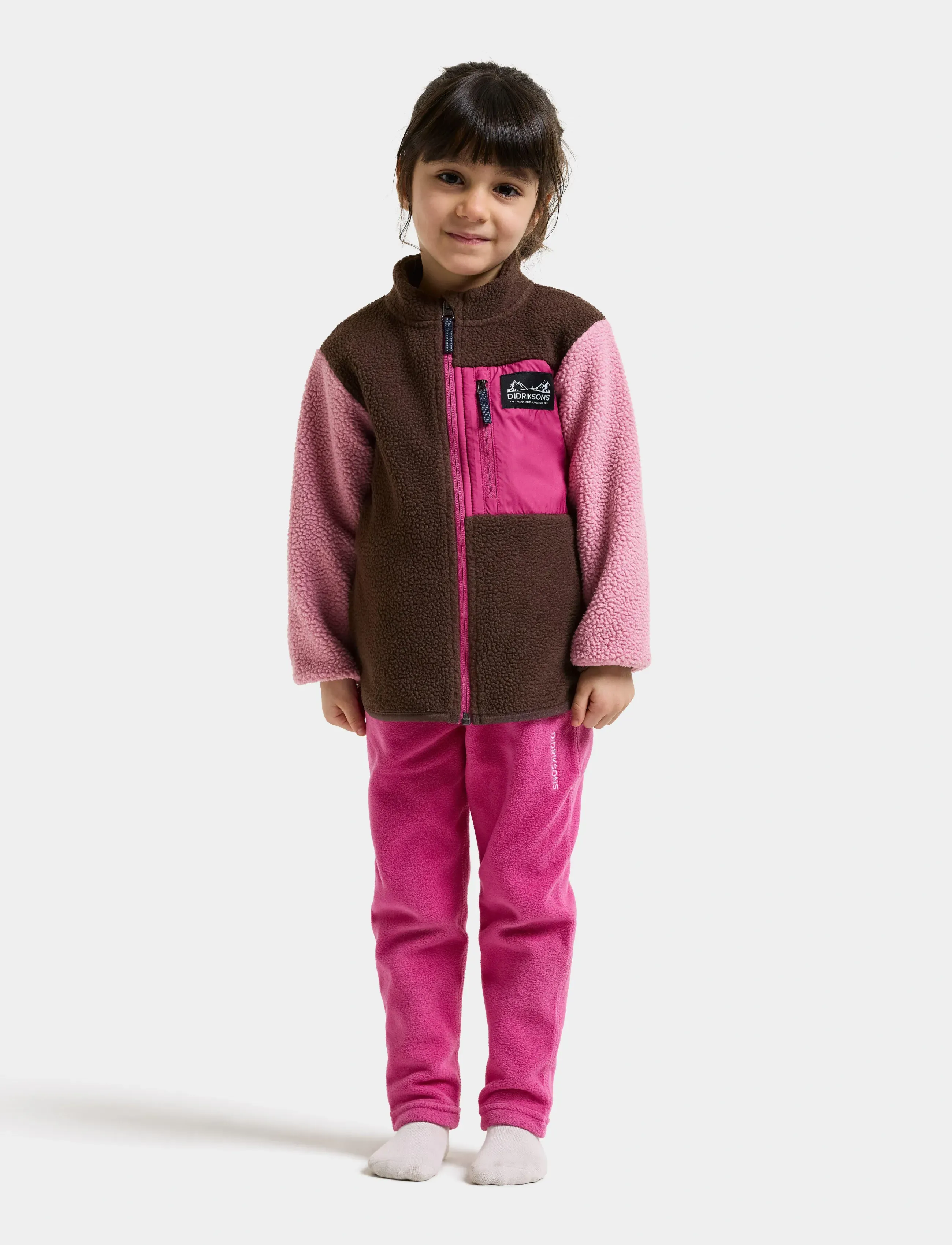 Didriksons - Anten Kids' Full-Zip - paksud joped - oyster pink - 4