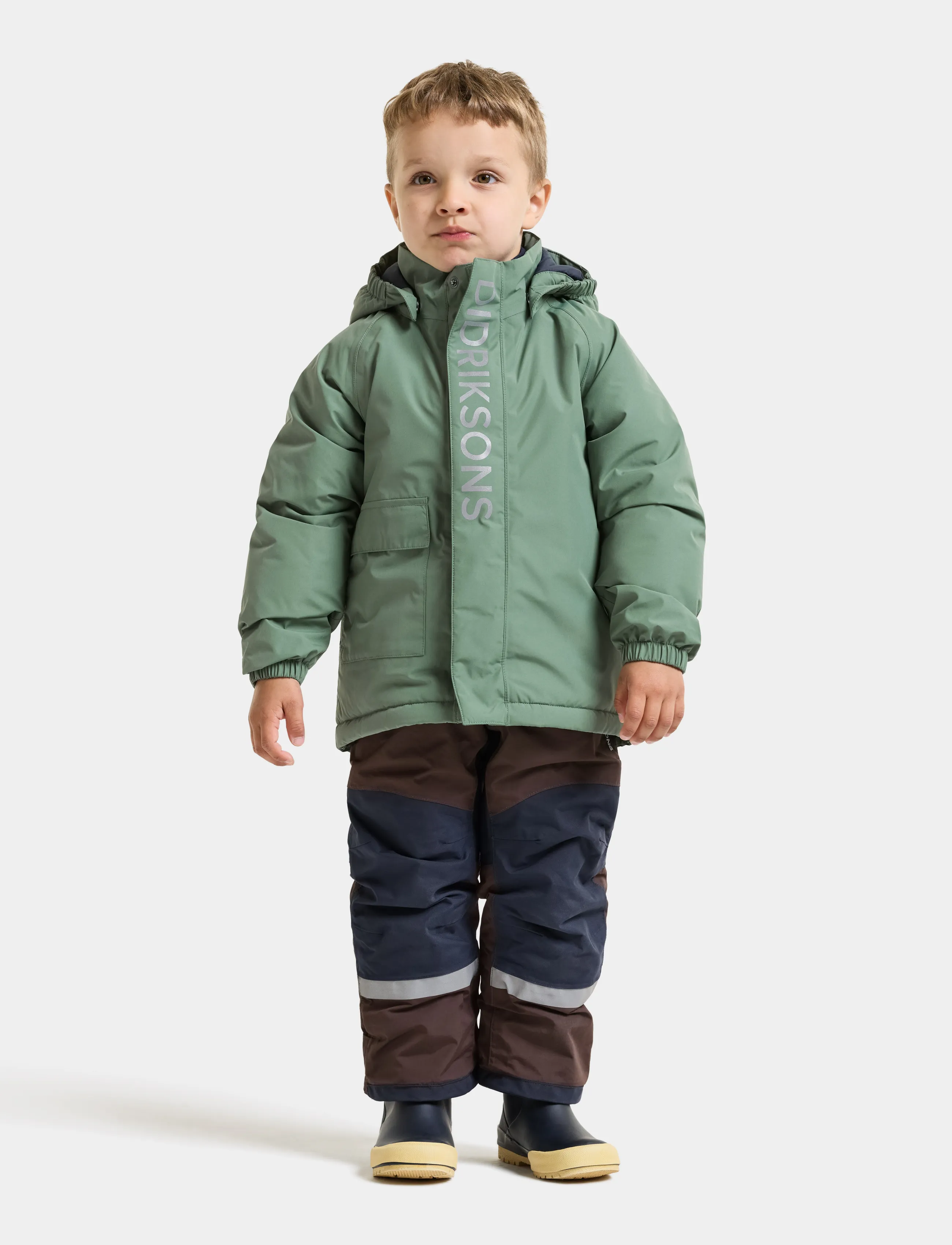 Didriksons Talvi Kids' Jacket, 140, Green, Sneskibeklædning > Sneskijakke, Børn