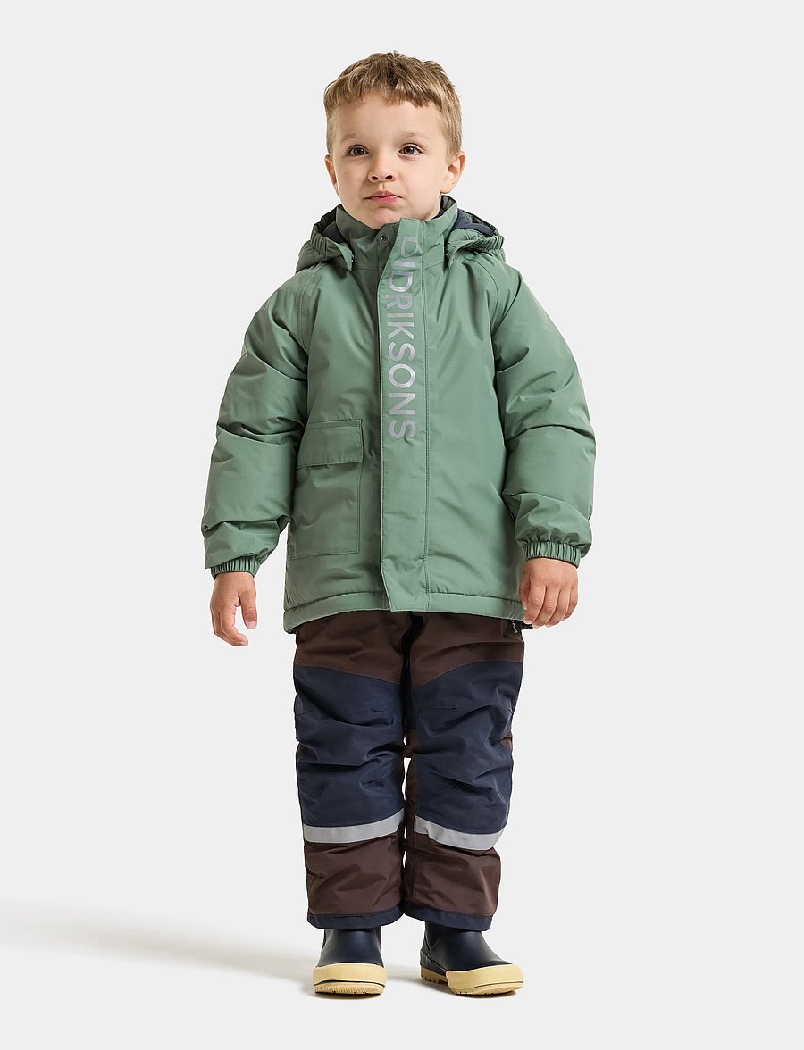 Didriksons - Talvi Kids' Jacket - skidjackor - dark moss - 0