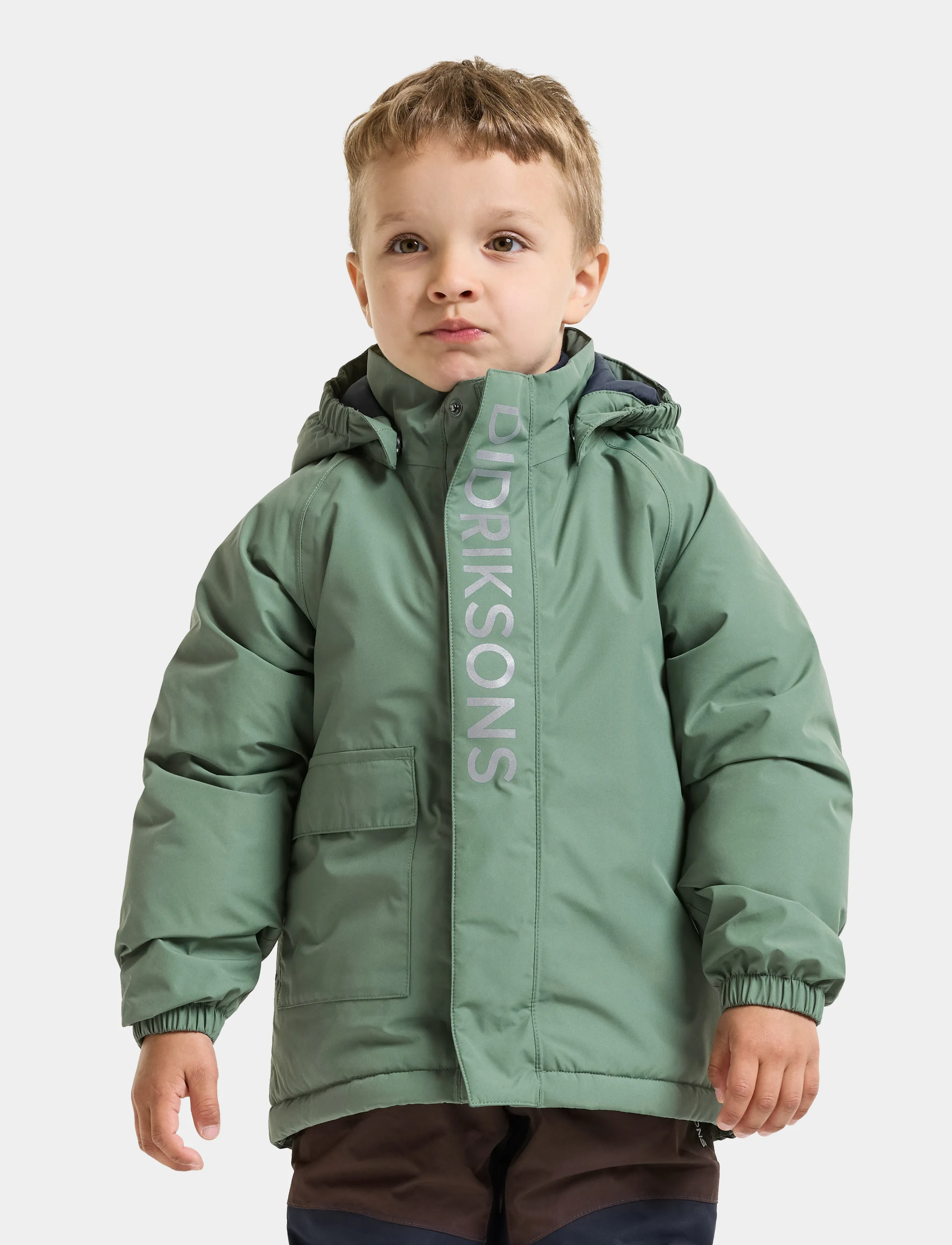 Didriksons - Talvi Kids' Jacket - skidjackor - dark moss - 4