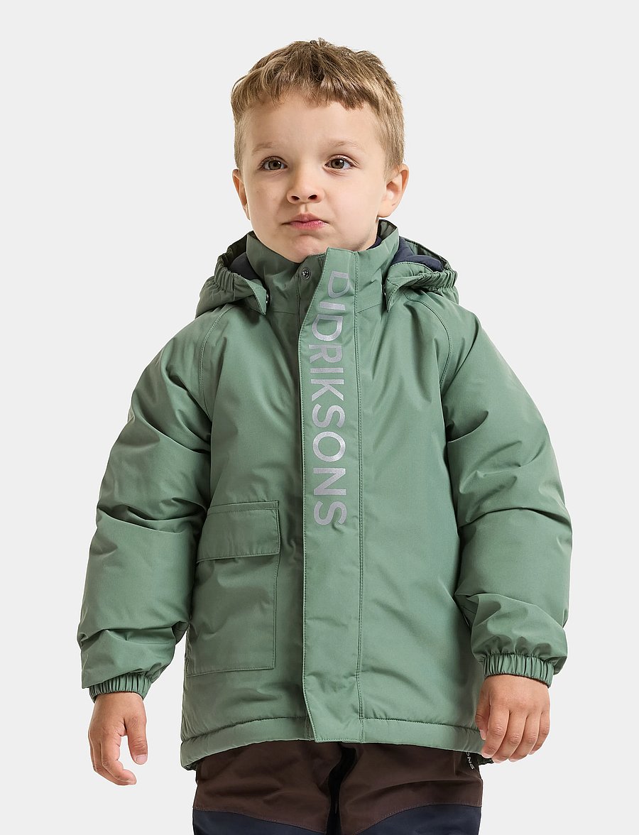 Didriksons - Talvi Kids' Jacket - skidjackor - dark moss - 4