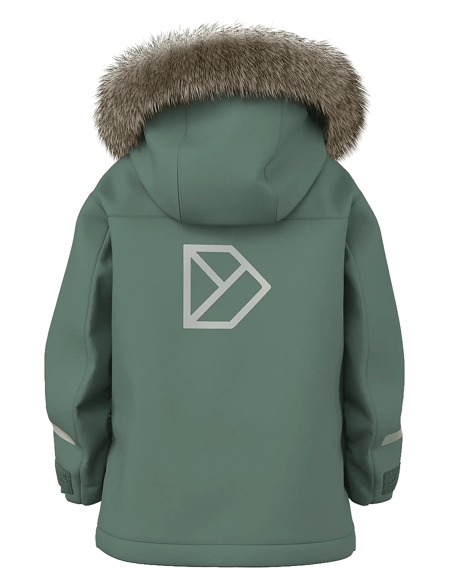 Didriksons - Bjärven Kids' Parka - isolerade jackor - dark moss - 2