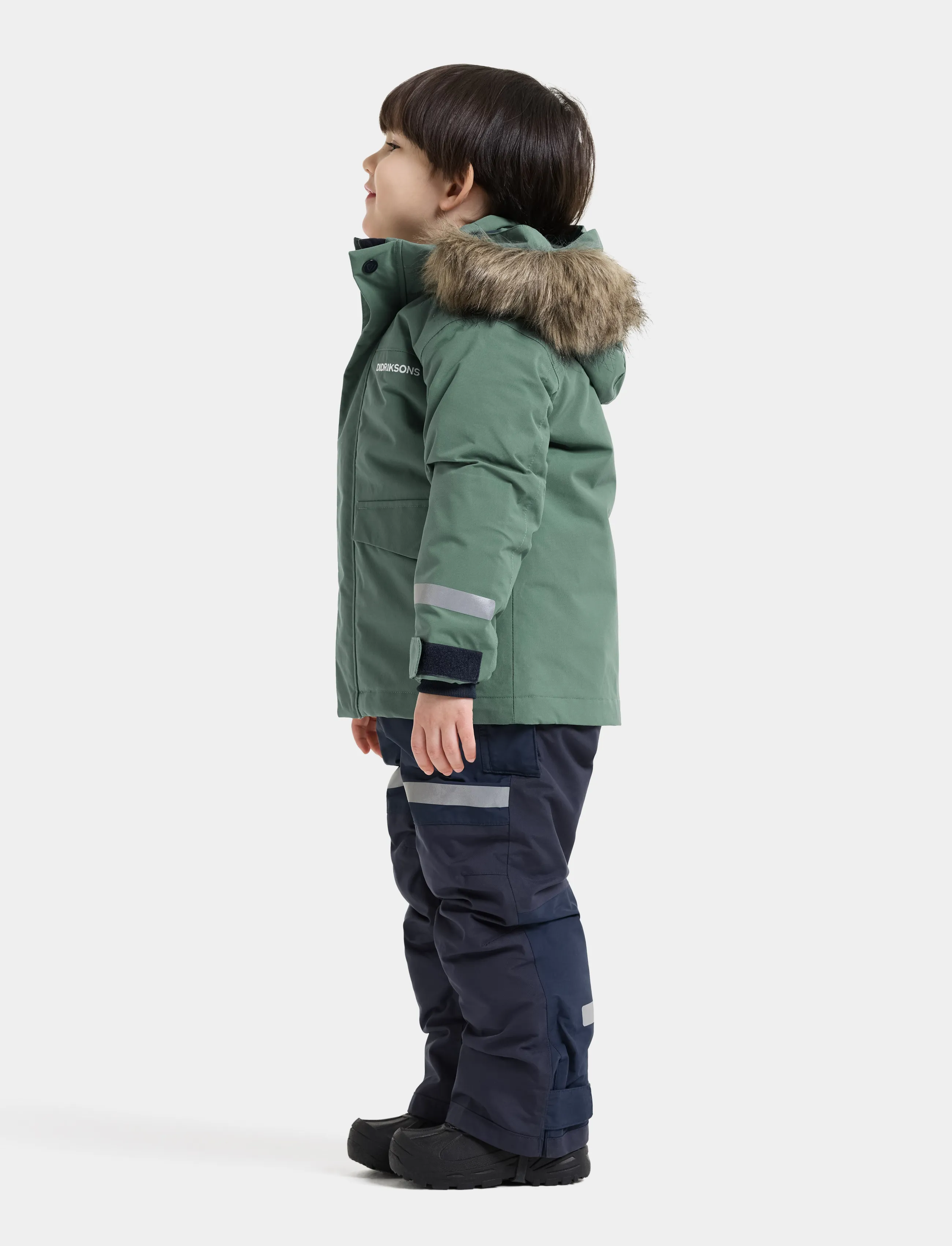 Didriksons - Bjärven Kids' Parka - dark moss - 3