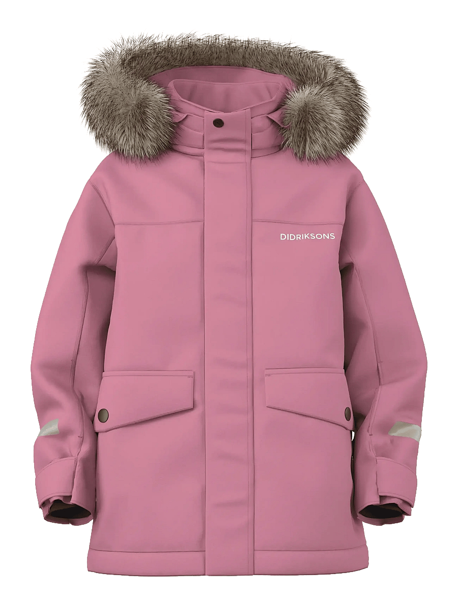 Didriksons - Bjärven Kids' Parka - insulated jackets - heather pink - 1