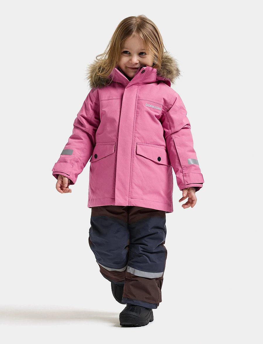 Didriksons - Bjärven Kids' Parka - insulated jackets - heather pink - 3