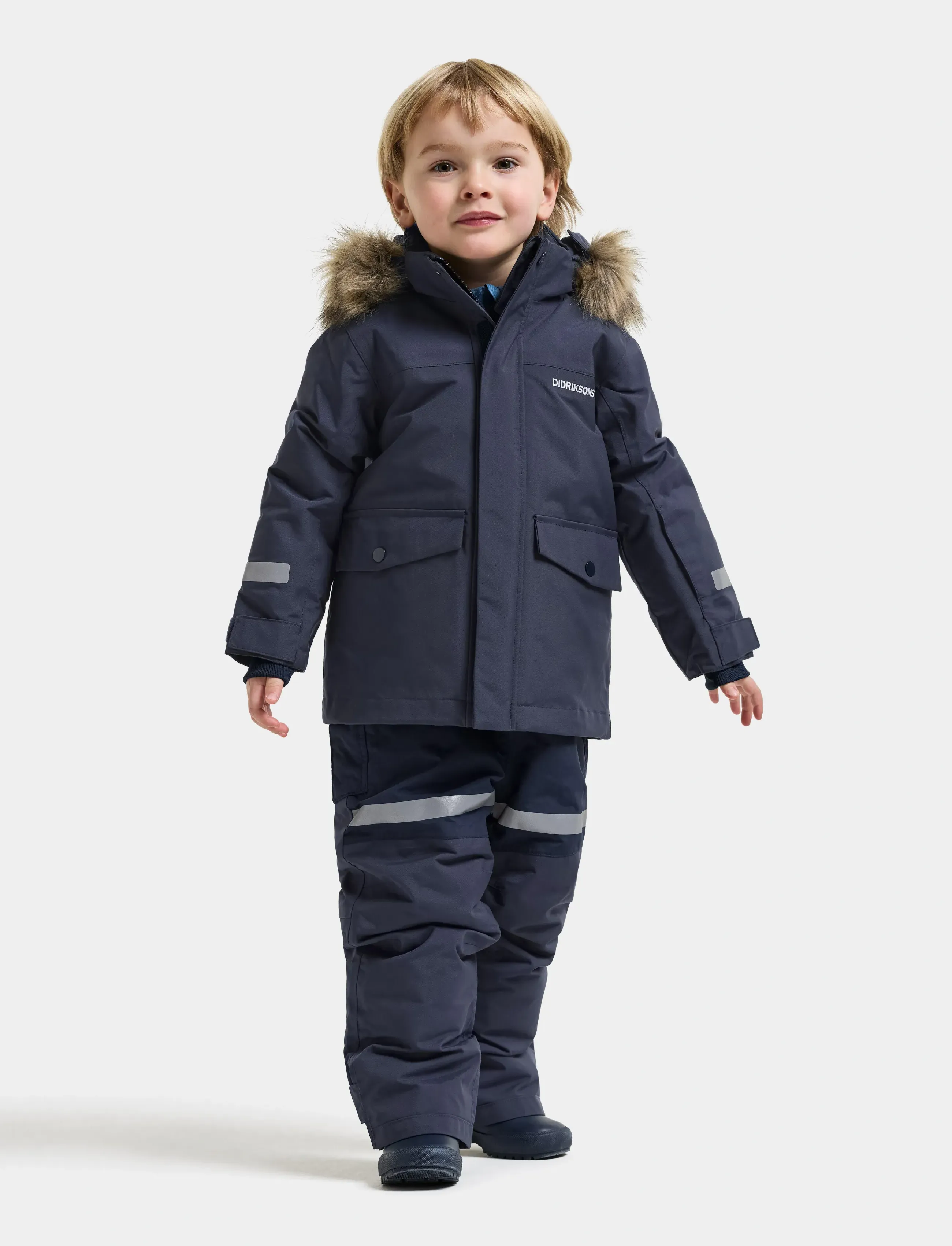 Didriksons - Bjärven Kids' Parka - navy - 3
