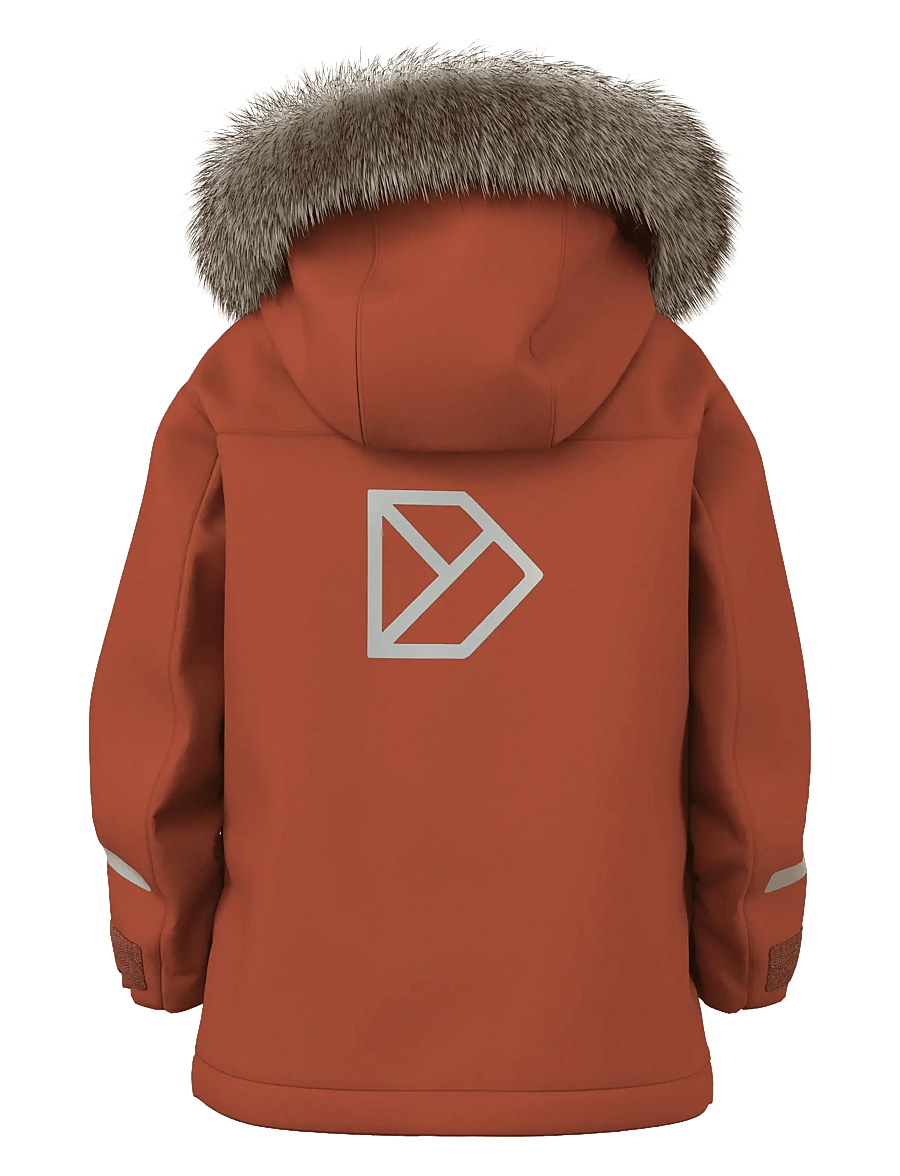 Didriksons - Bjärven Kids' Parka - insulated jackets - rust - 2