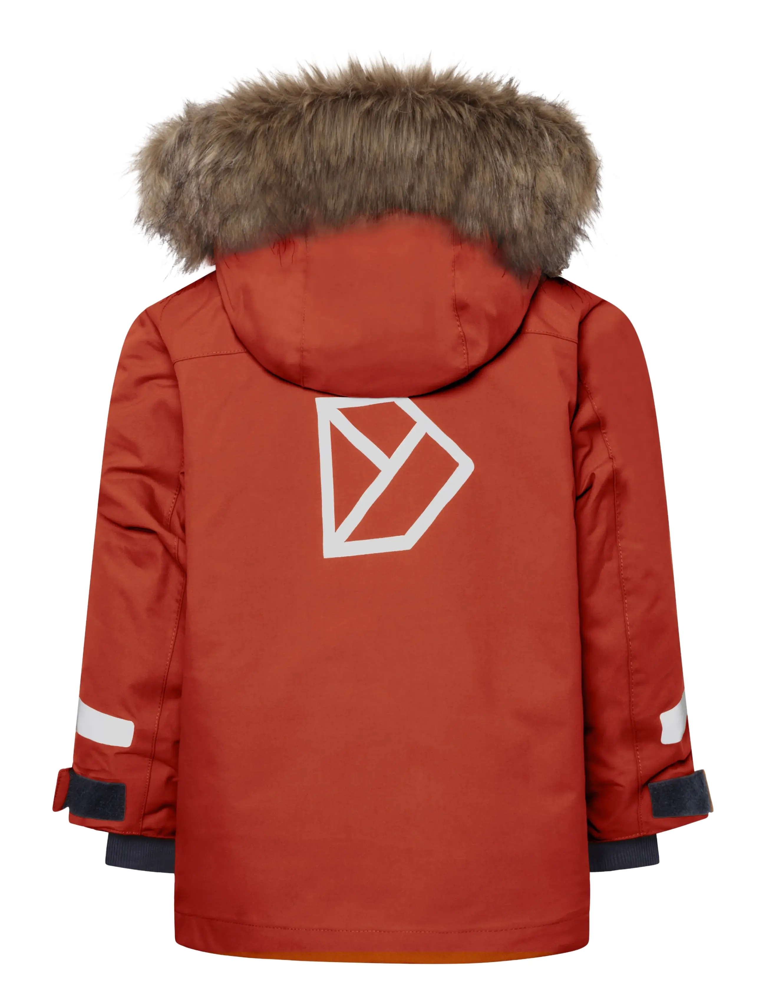 Didriksons - Bjärven Kids' Parka - insulated jackets - rust - 4