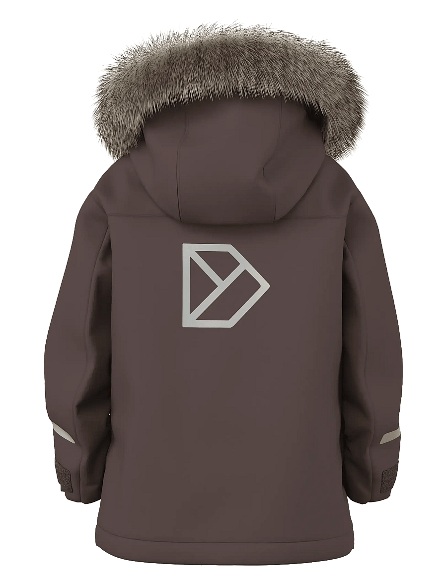 Didriksons - Bjärven Kids' Parka - insulated jackets - shadow brown - 2