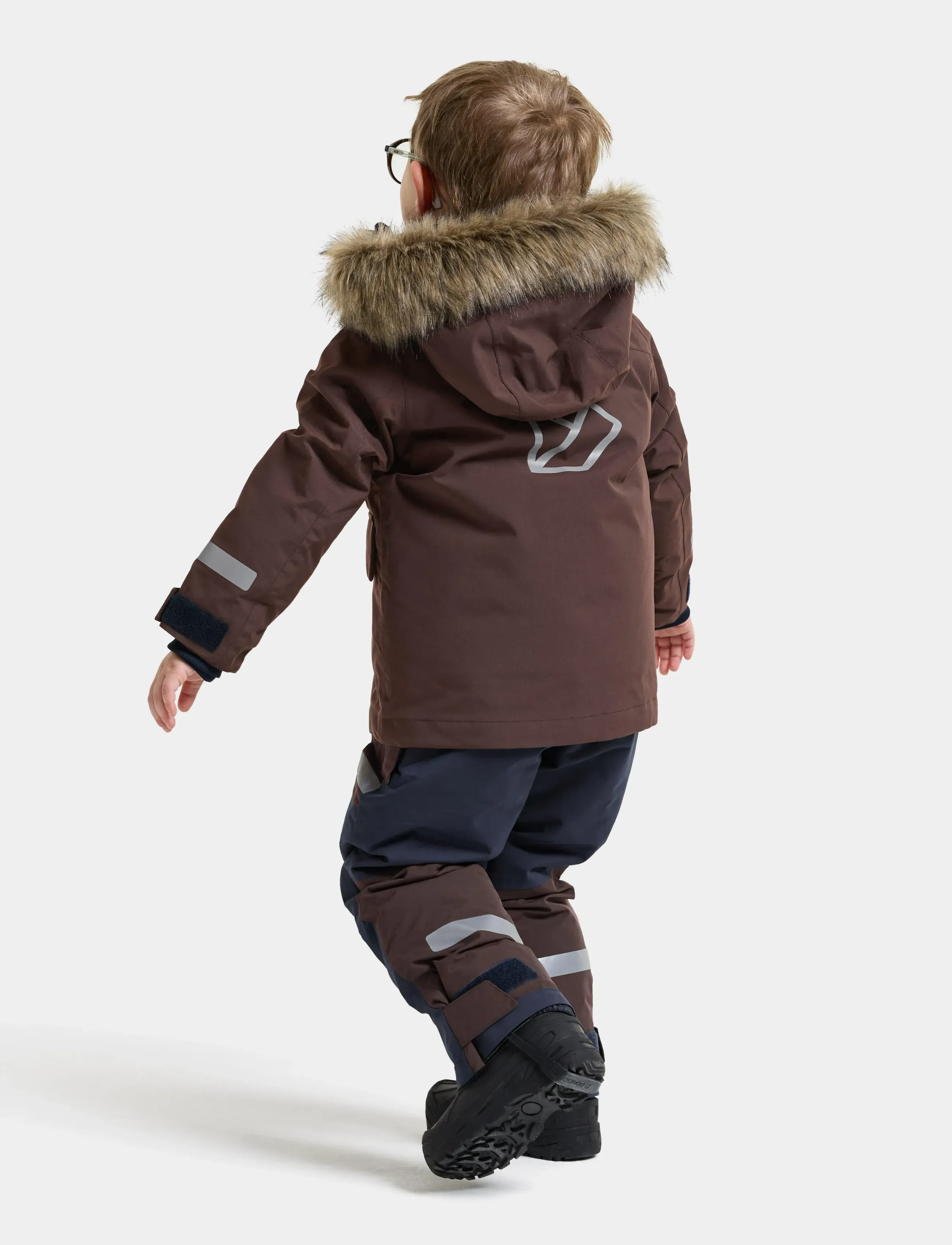 Didriksons - Bjärven Kids' Parka - shadow brown - 3